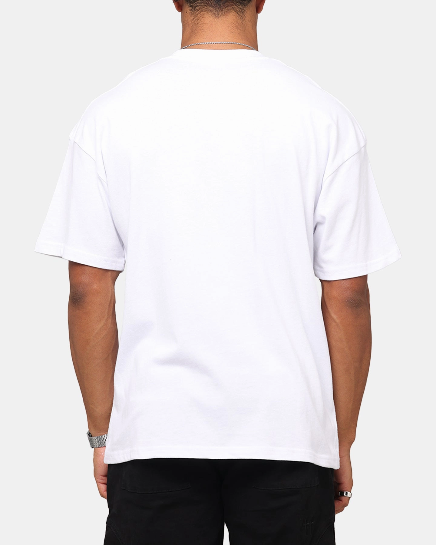 Saint Morta Studios Drop Shoulder T-Shirt White Sleek Layer Men's