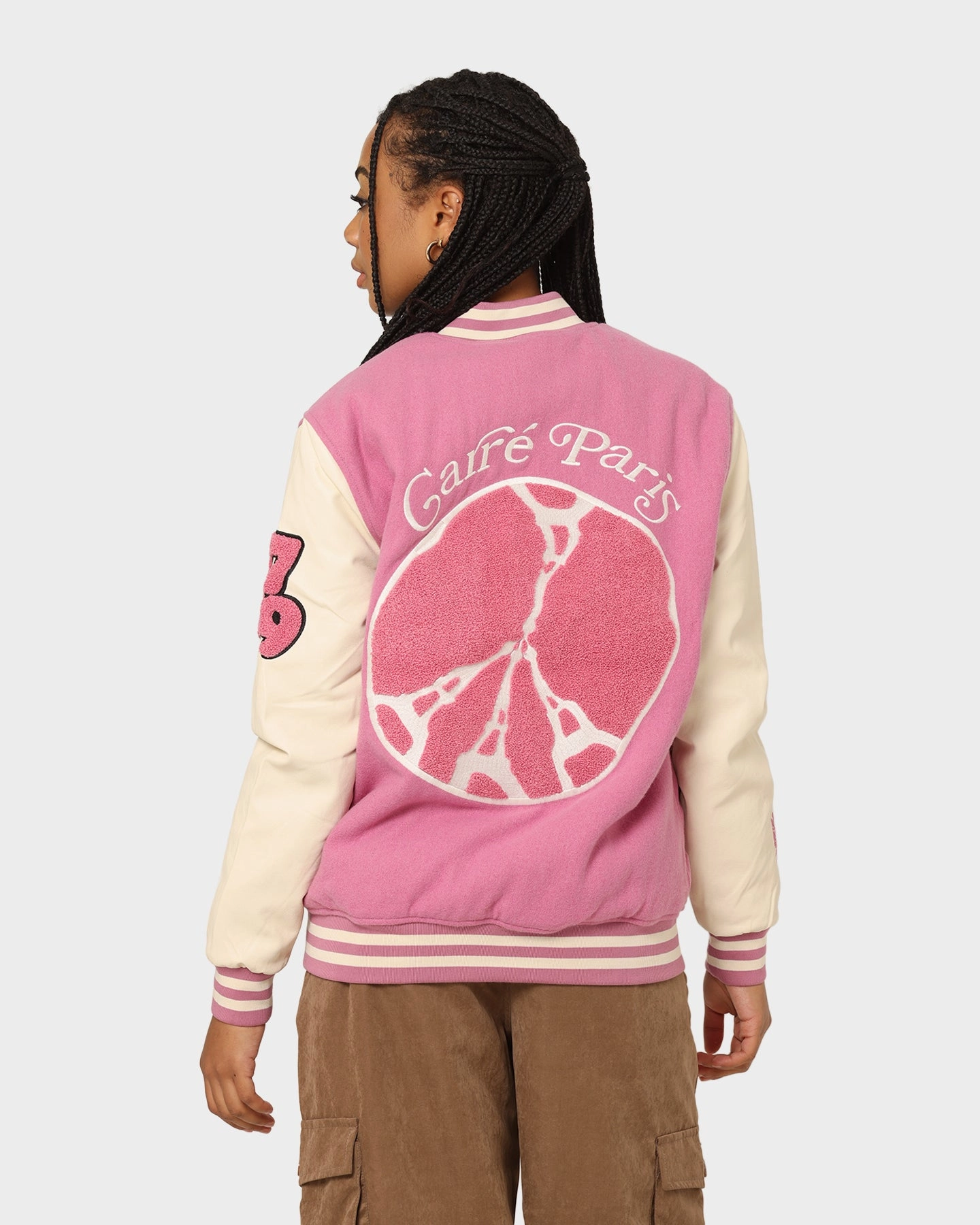 Carr?? Peace Varsity Jacket Pink Modular Attachment Points