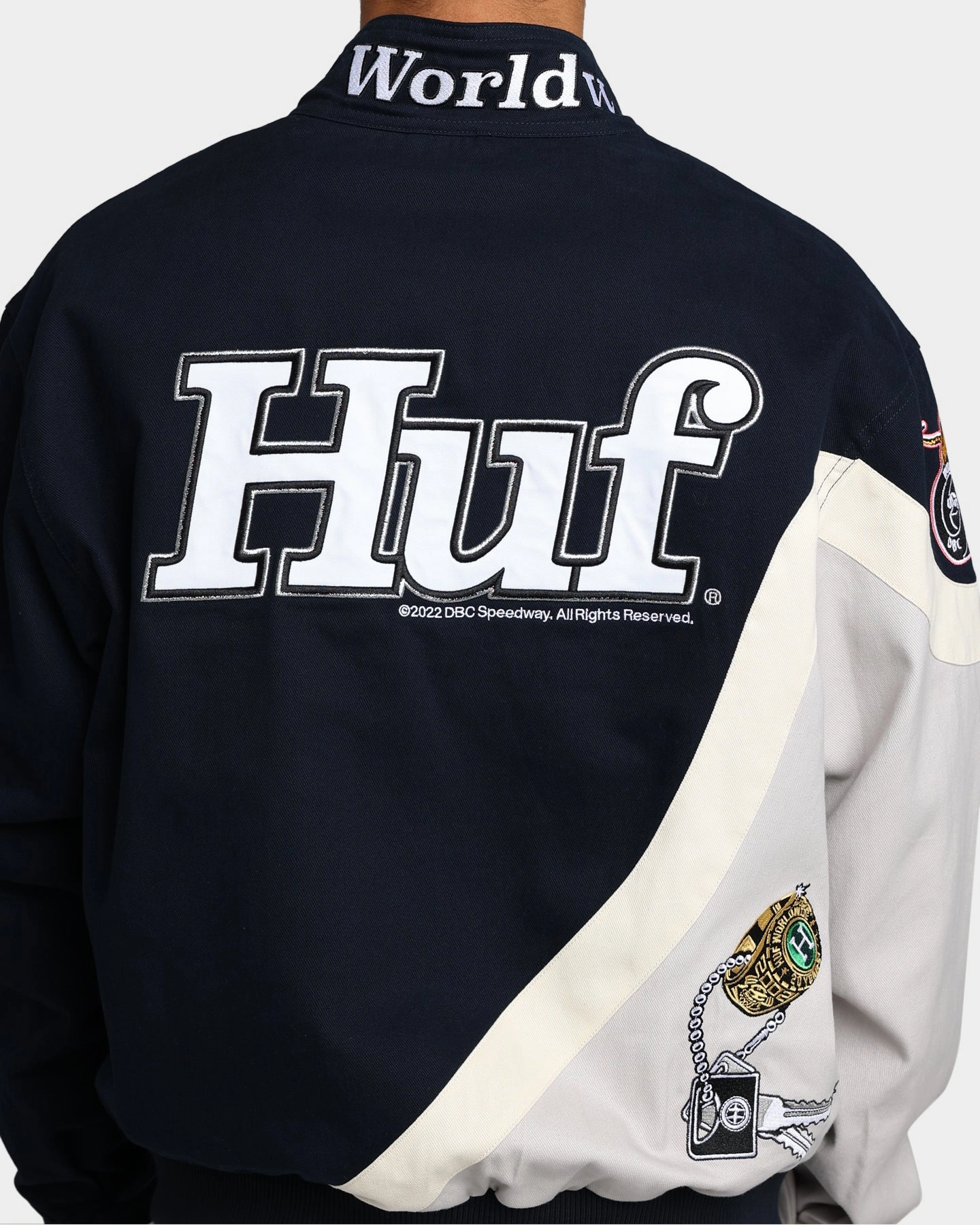 Relaxed Cut HUF Daytona Jacket Indigo