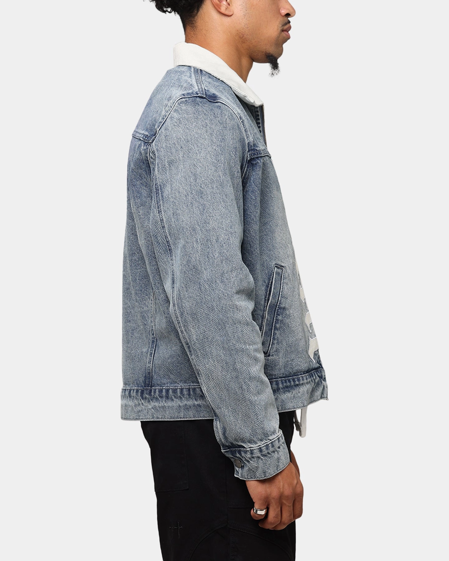 Saint Morta Gothic Distressed Denim Jacket Dirty Denim shopping spree