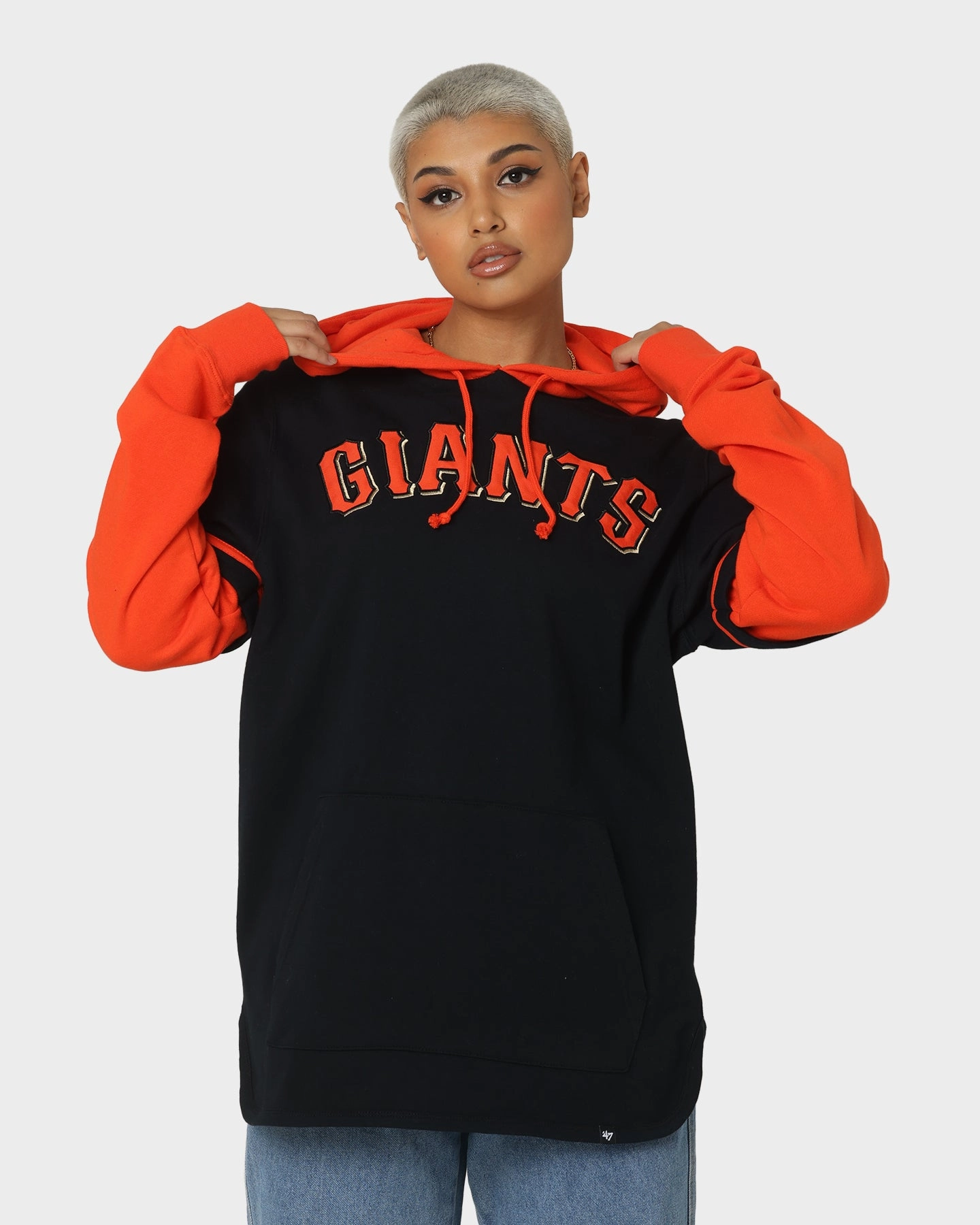 47 Brand San Francisco Giants Shortstop Hoodie Jet Black Thermal Reflective Lining