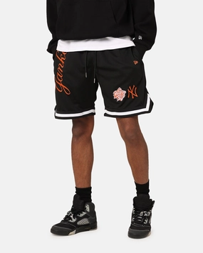 Lounge Ready New Era New York Yankees 'Scary Nights' Mesh Shorts Black/Orange