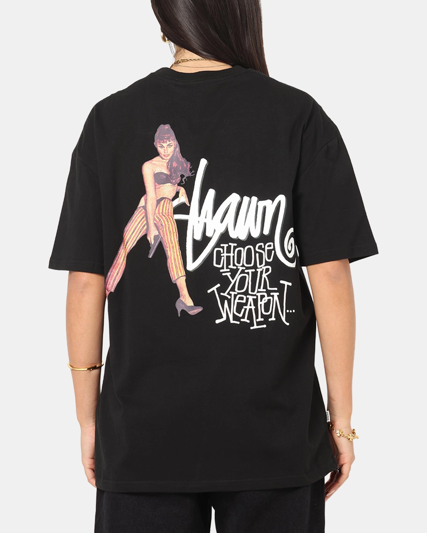 S Double Choose Your Weapon T-Shirt Washed Black Summer Essential