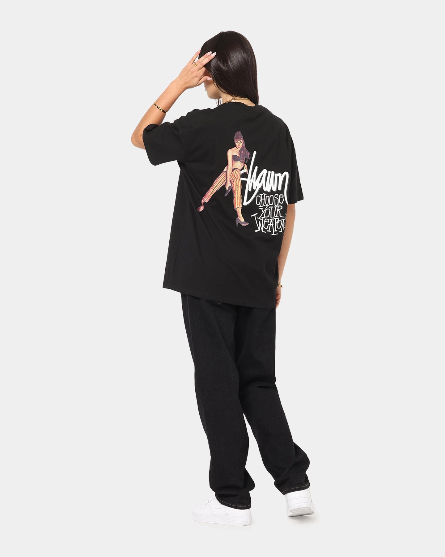 AntiBacterialTreatment S Double Choose Your Weapon T-Shirt Washed Black