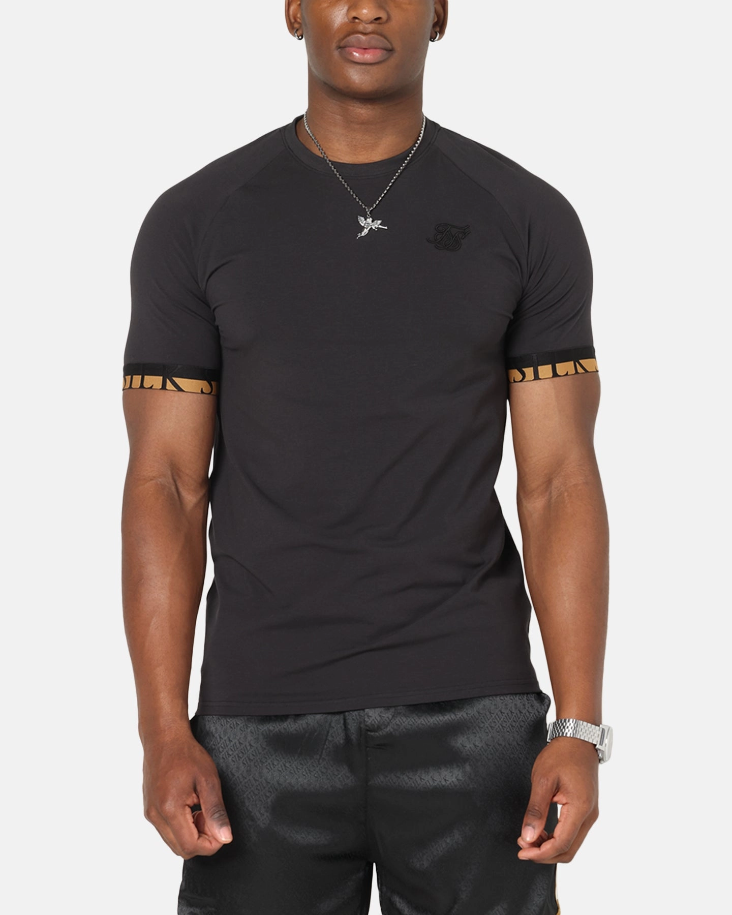 Stylish Fit Sik Silk Tech T-Shirt Black