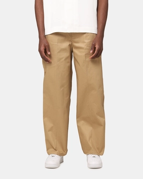 Bold Waistband Carre Studio Baggy Pants Tan