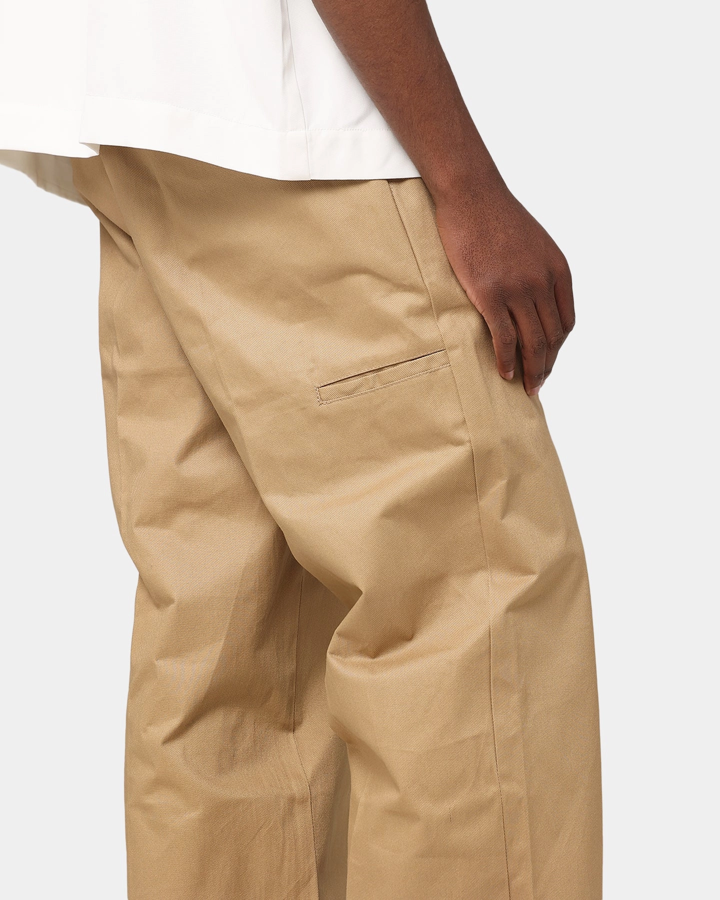 Carre Studio Baggy Pants Tan Stretchable Wear Perfect Pair