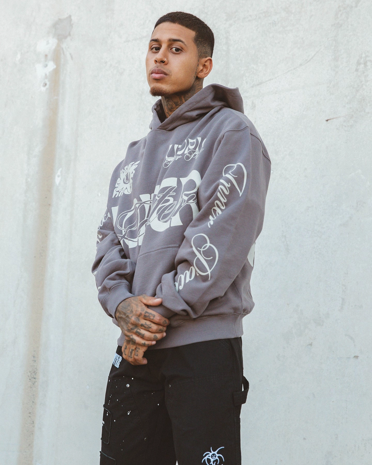 Shaving-cream Signal Loiter Inner Peace Hoodie Charcoal