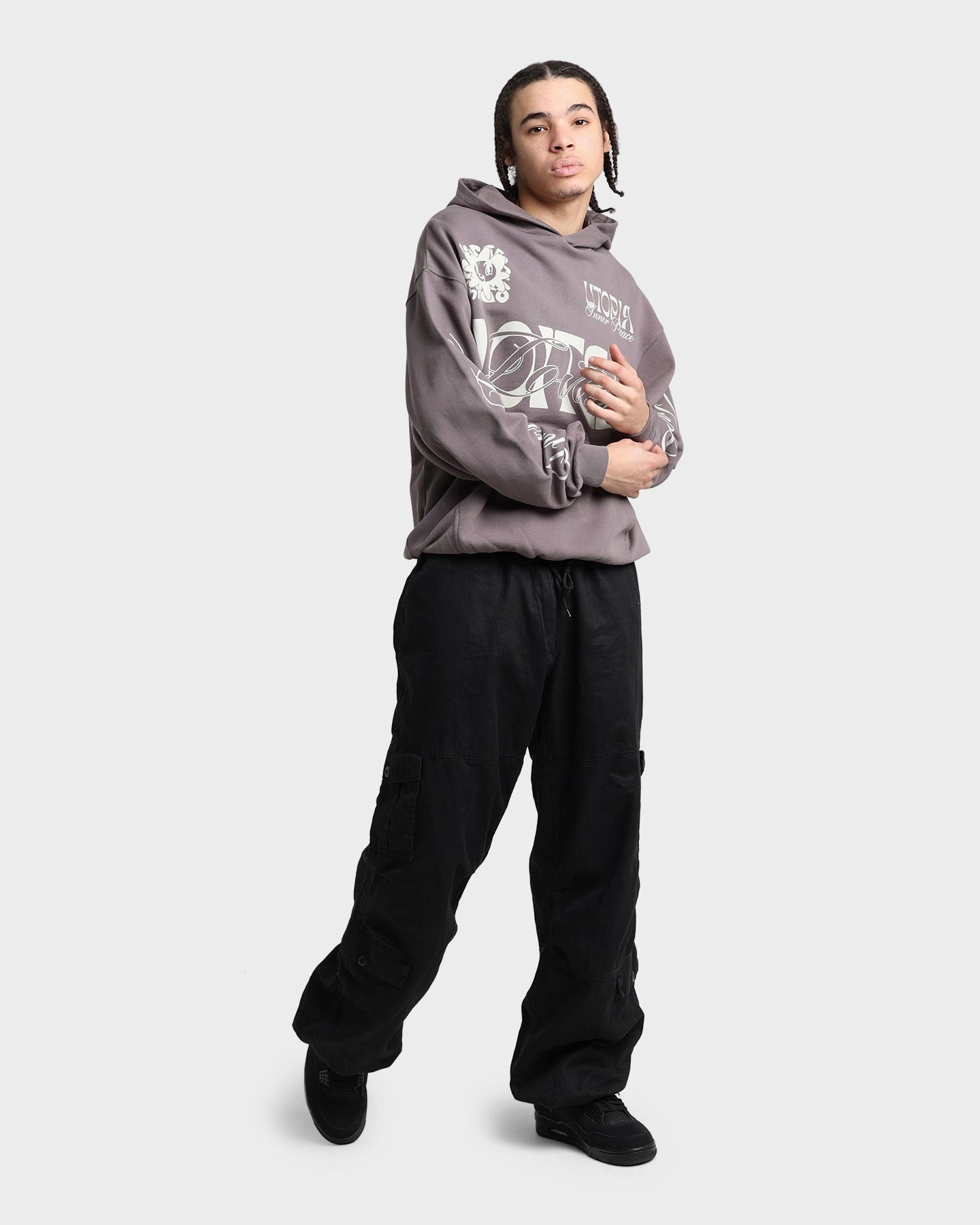 Loiter Inner Peace Hoodie Charcoal Ergonomic Stitching Grant
