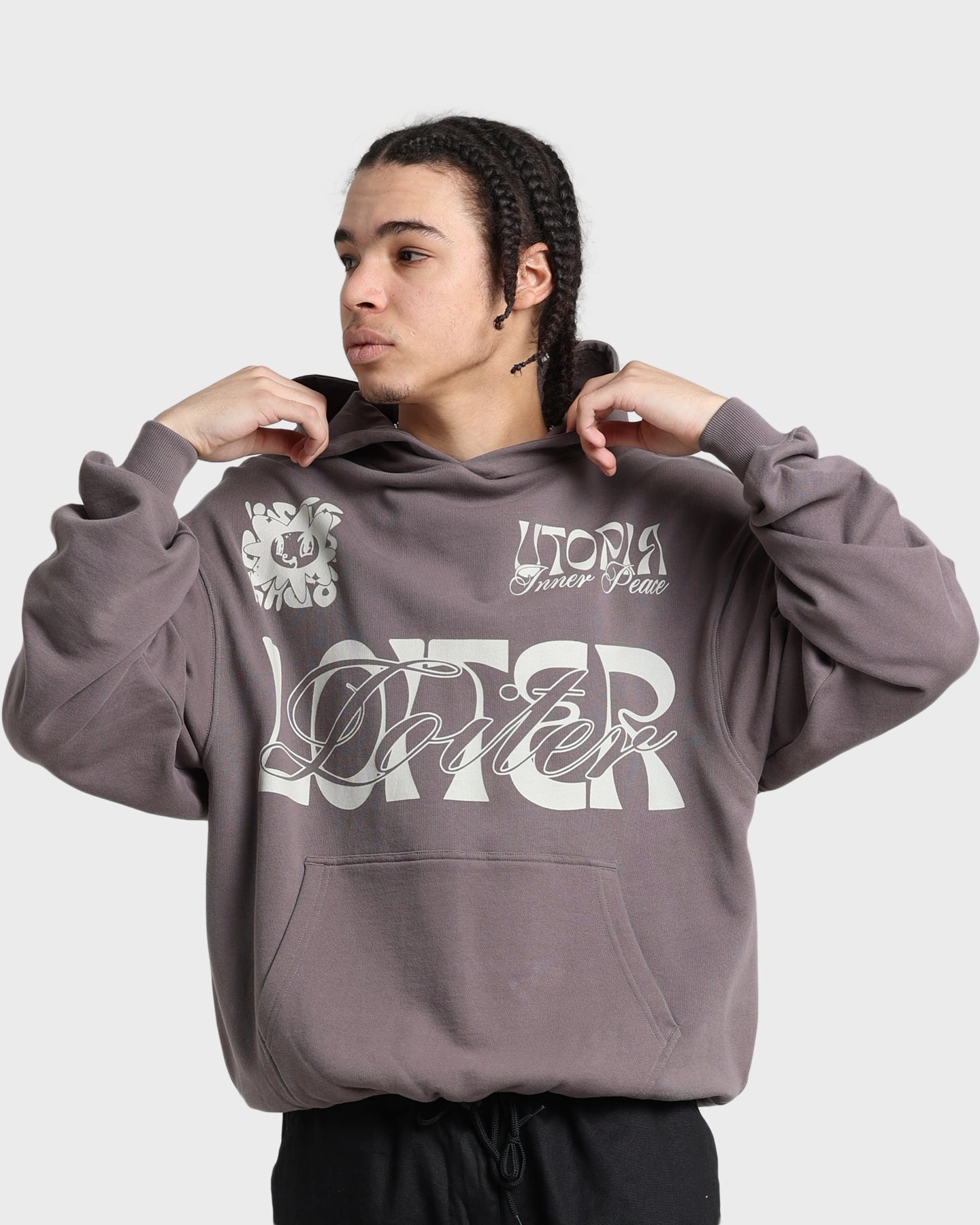 Subtle Loiter Inner Peace Hoodie Charcoal