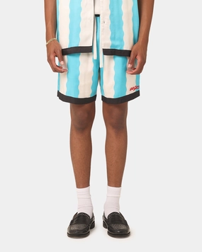 99 Cabana Bowling Shorts Light Blue/Off White Quick Release Fasteners