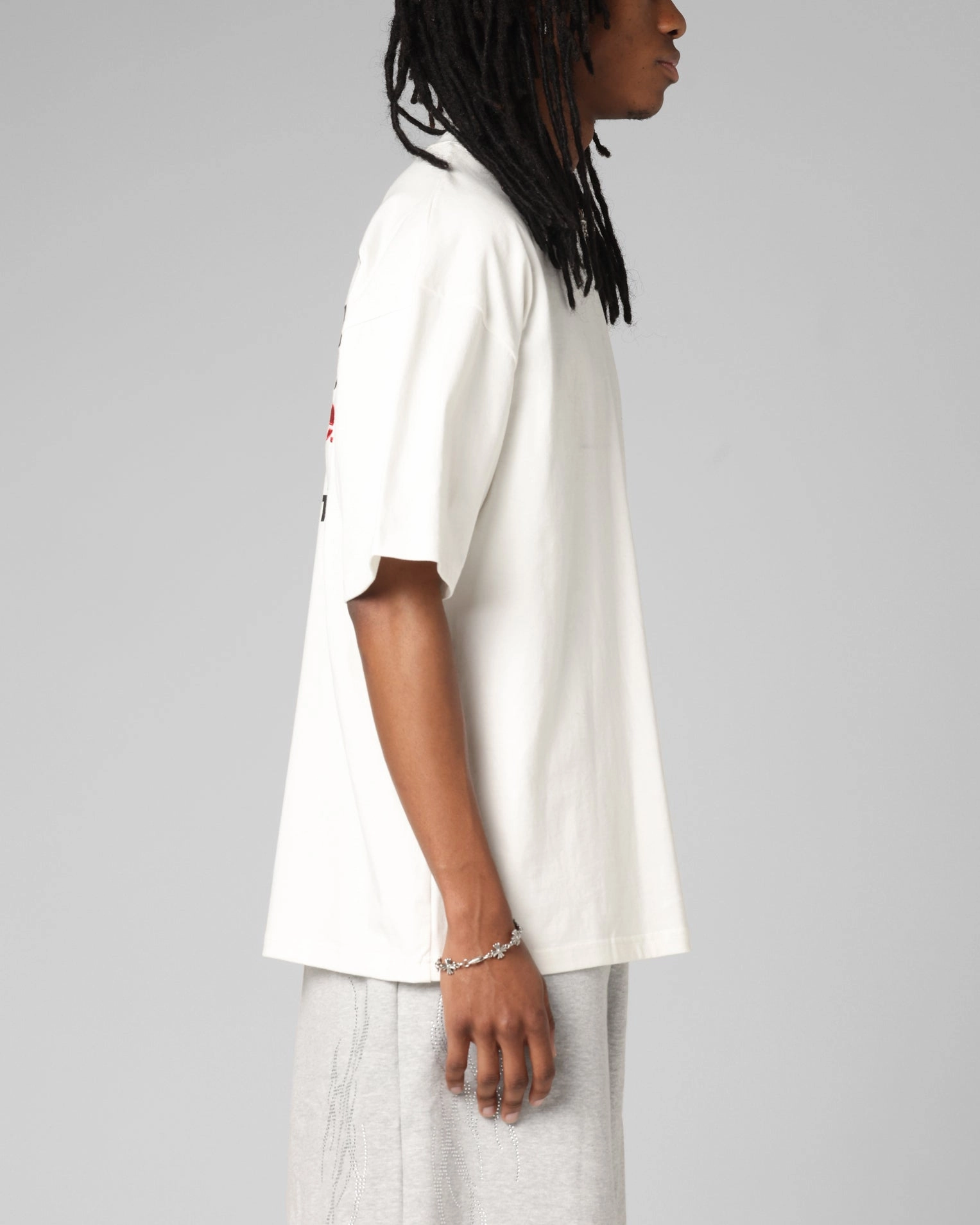 Colorfast Dye MoistureWicking Loiter Bullrush Premium T-Shirt Off White