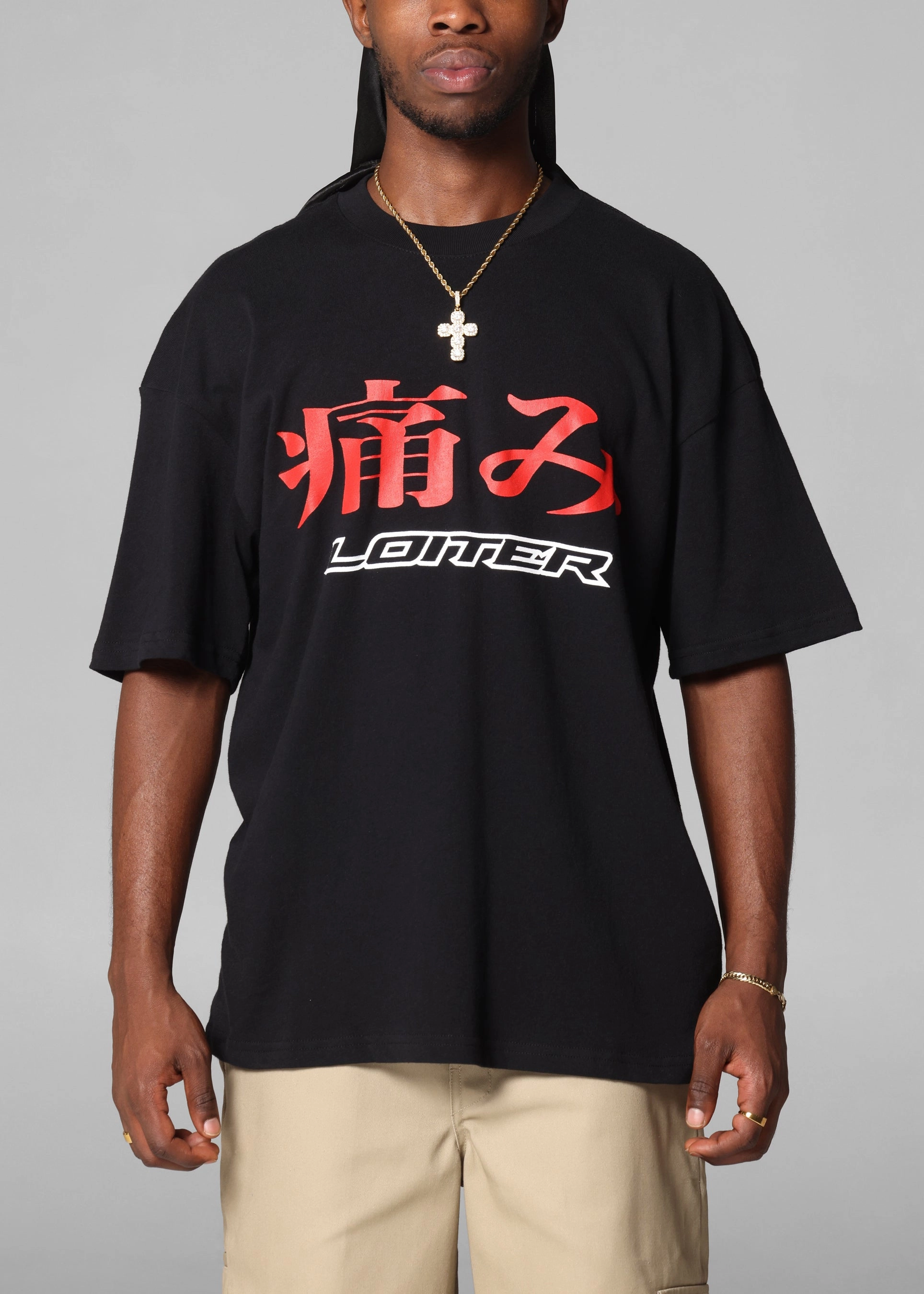 Classic Outfit Loiter Pain T-Shirt Black