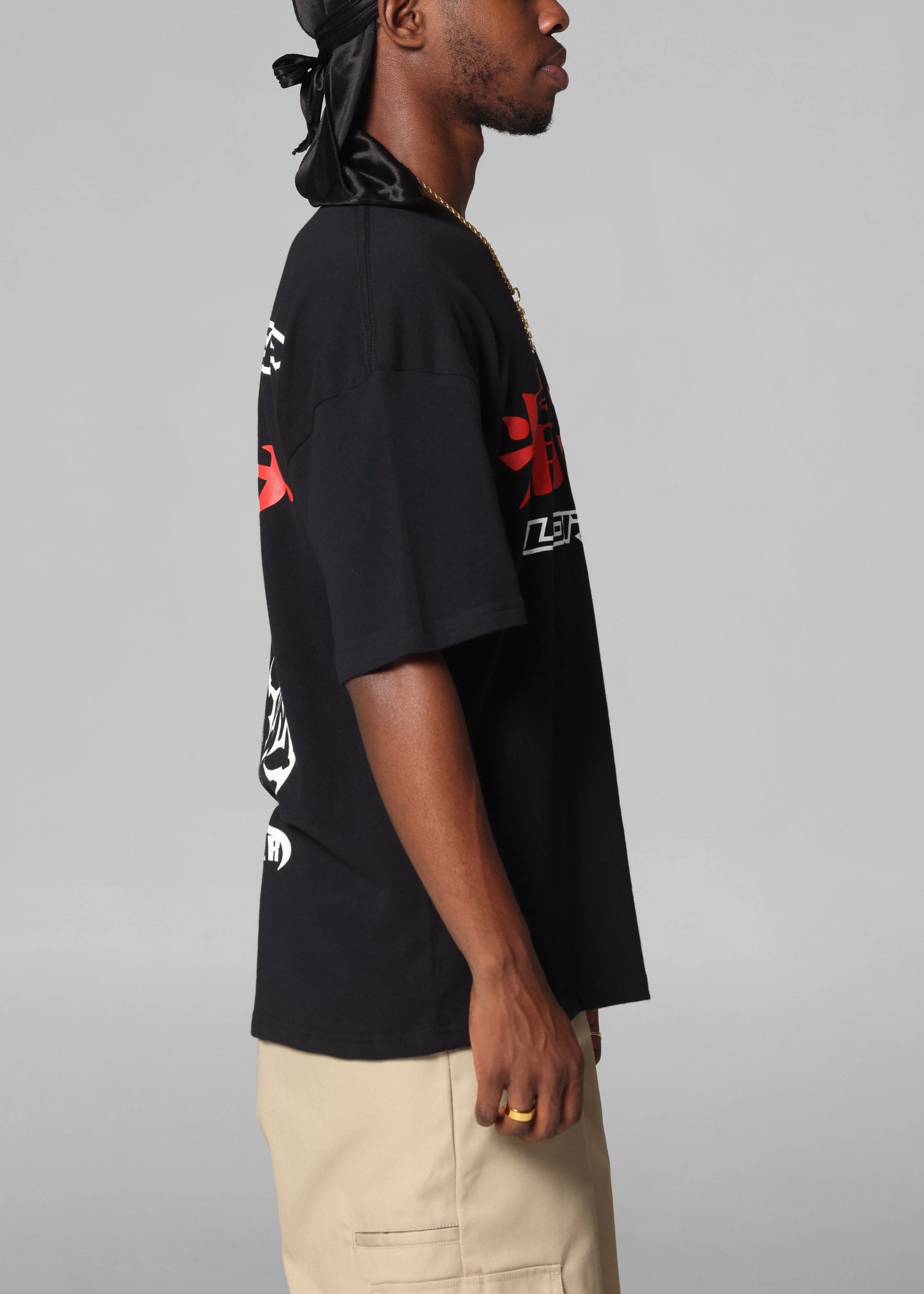 All-Season Wear Loiter Pain T-Shirt Black