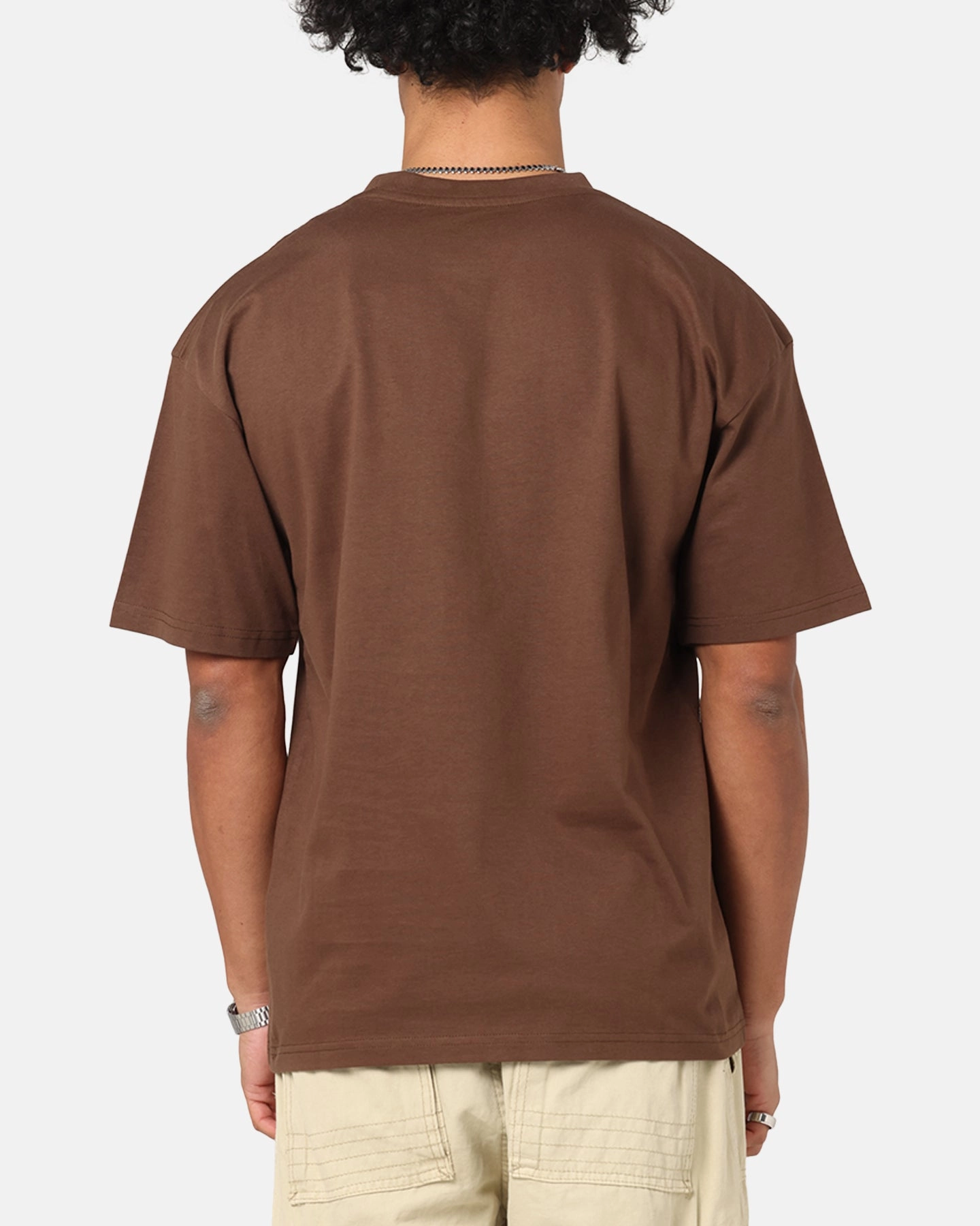 Culture Kings Standard Drop Shoulder T-Shirt Chocolate Water Based Ink Print