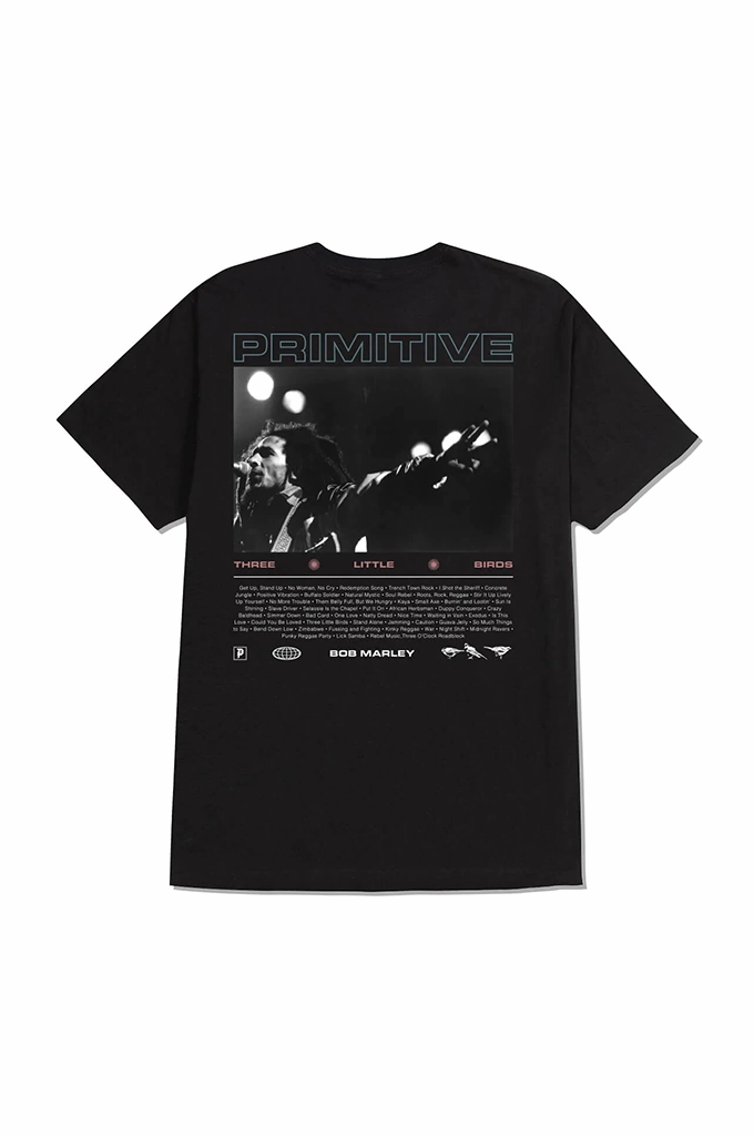 Bob Marley X Primitive Rising Sun Tee Stone Wash Process