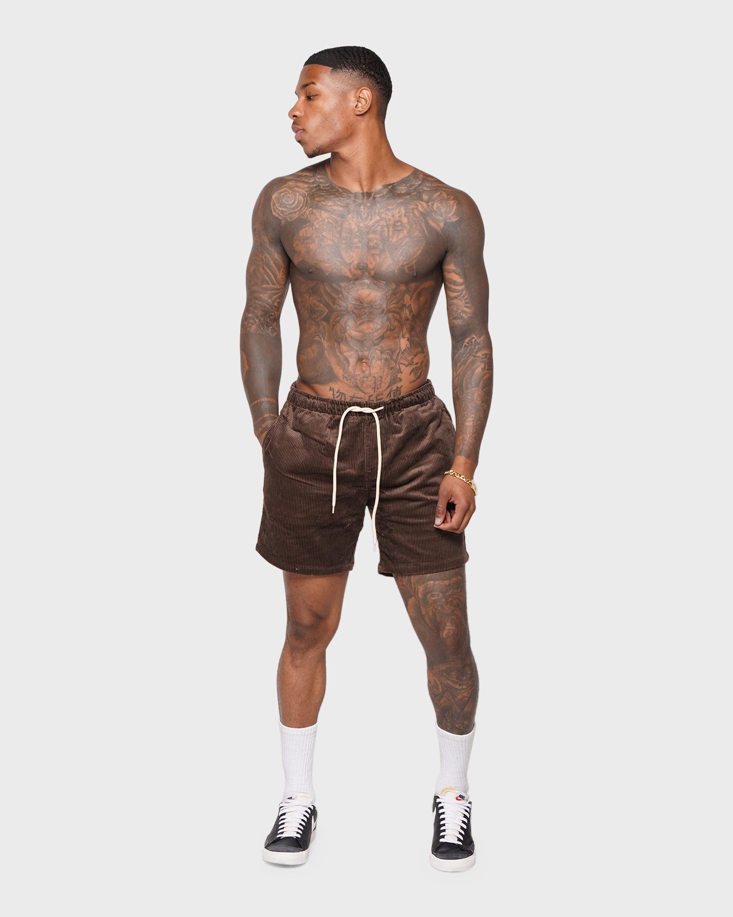 XXIII Riven Cord Shorts Tan Tagless label Reinforced Seams
