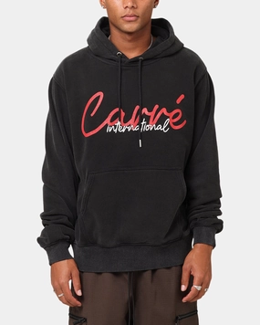 Carre International Script Hoodie Vintage Black high altitude operation