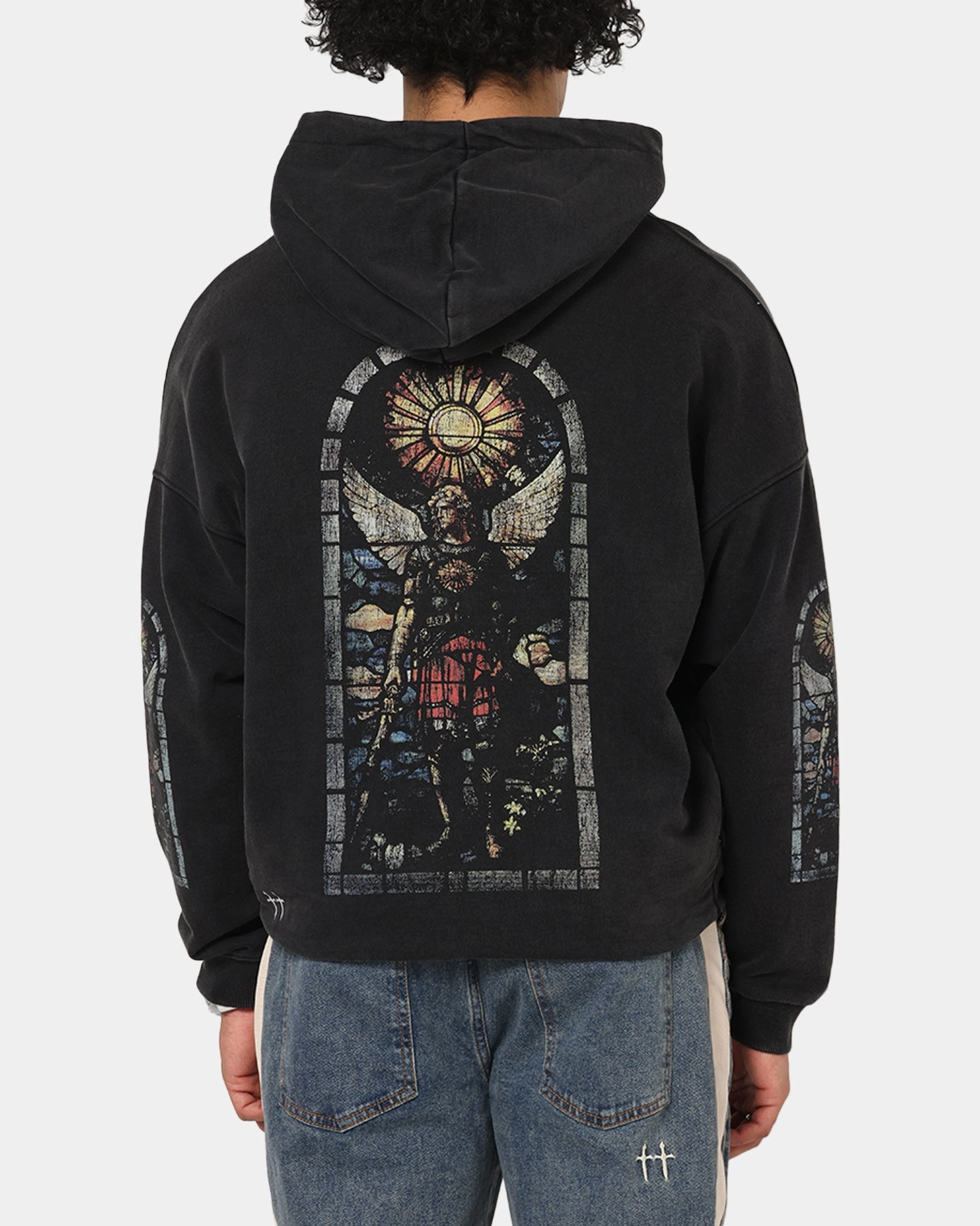 Saint Morta Kingdomcome Boxy Zip Hoodie Black poor sealing