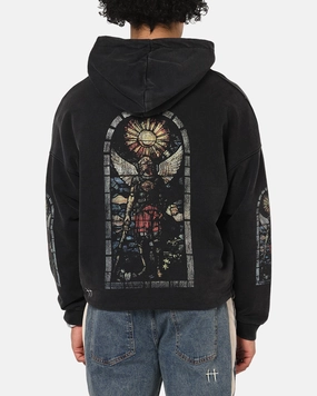 Saint Morta Kingdomcome Boxy Zip Hoodie Black poor sealing
