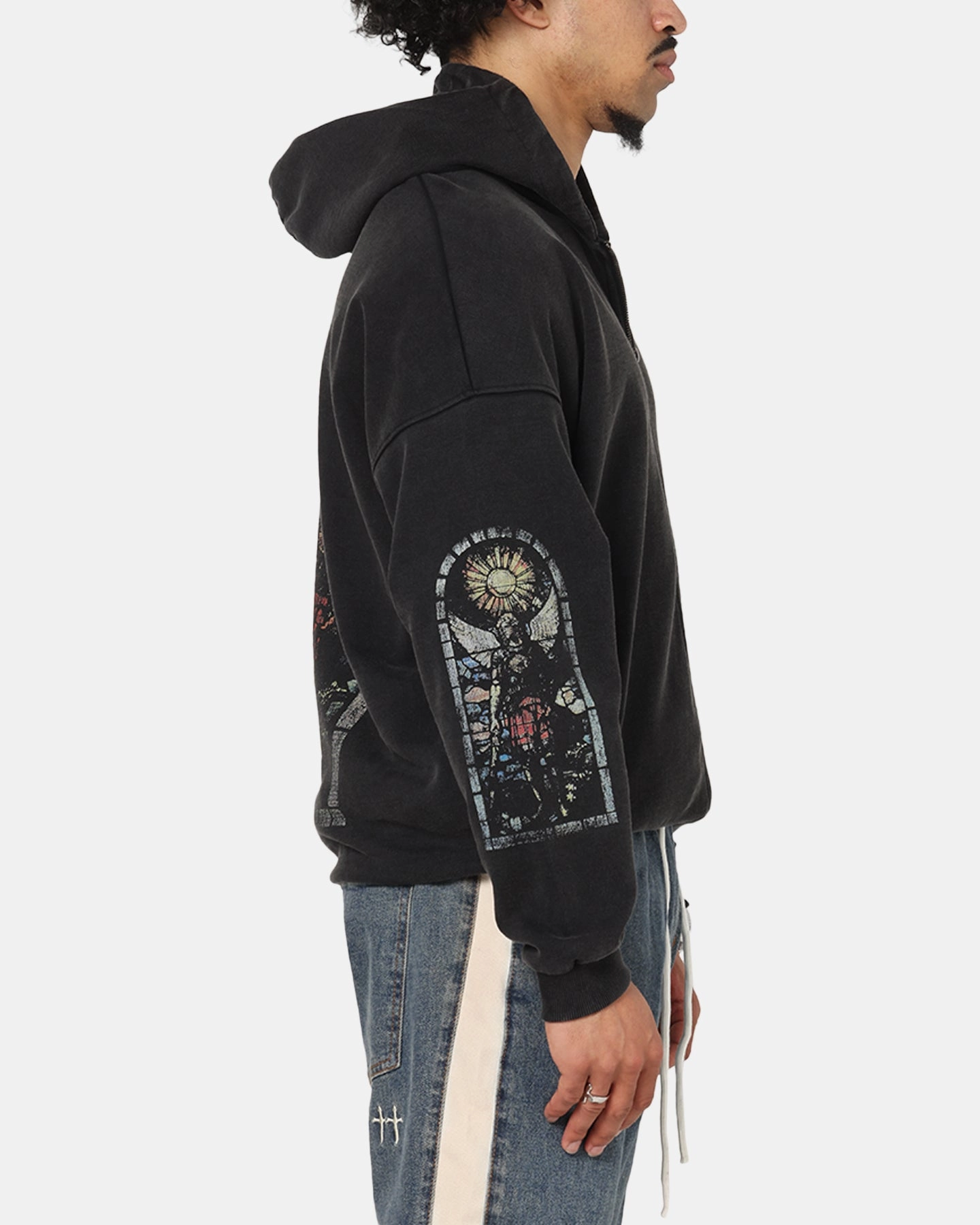 Enhanced Breathability System Recovery - possible Saint Morta Kingdomcome Boxy Zip Hoodie Black