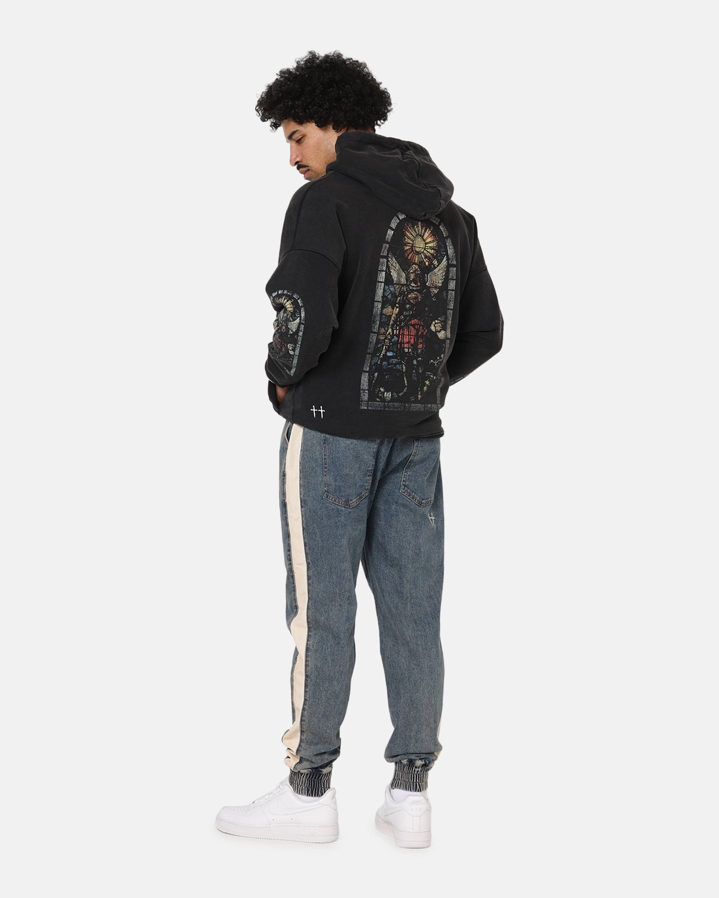Saint Morta Kingdomcome Boxy Zip Hoodie Black Machine - learning - enabled Air Fresh
