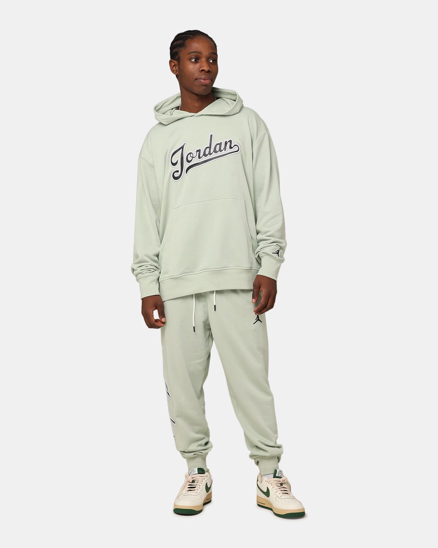 Coastal - defense - capable Seamless construction Jordan Flight MVP Fleece Pullover Hoodie Seafoam