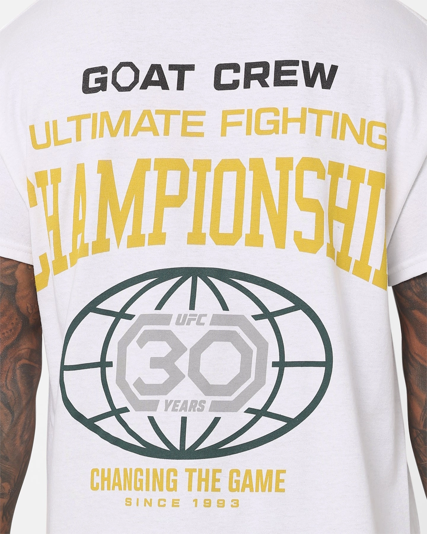 OdorResistantTechnology UFC By Goat Crew 30th Anniversary Vintage T-Shirt White