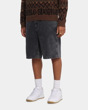 Basic Feel S Double Denim Standard Shorts Faded Black