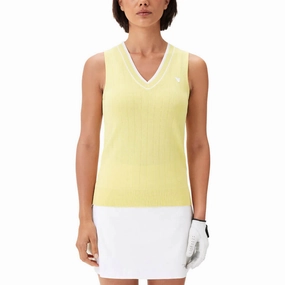 Macade Ana Sleeveless V-Neck Golf Vest Yellow - SS25 Women Quick Wear Fit