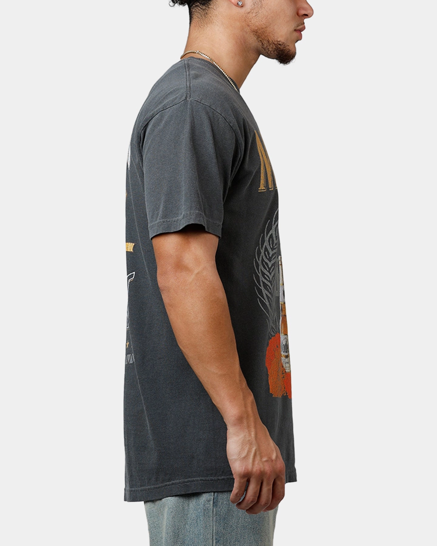Summer Comfort Low Impact Manufacturing Ripple X Modelo Fighting Spirit T-Shirt Washed Black