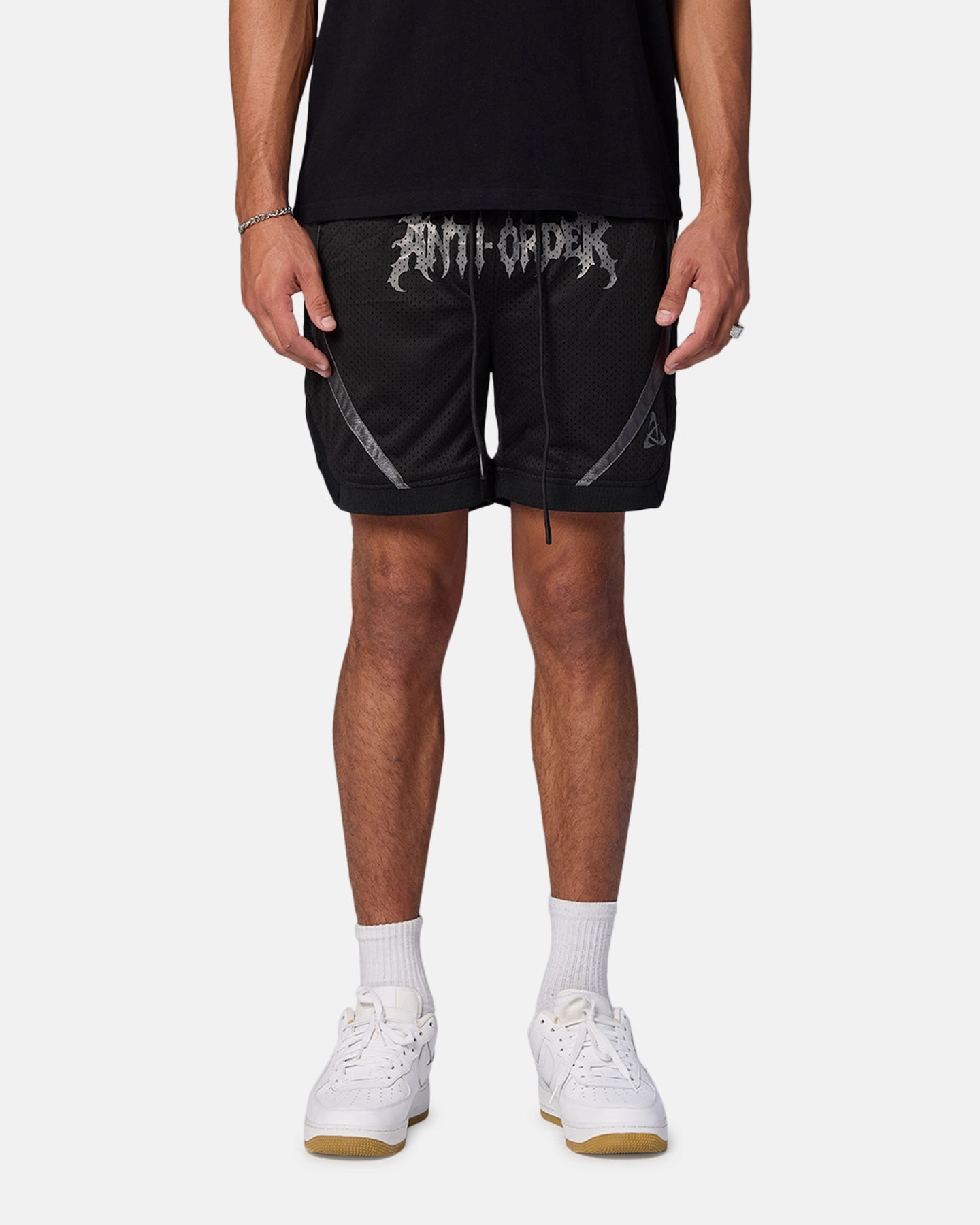 The Anti Order Sparta Mesh Basketball Shorts Black/Grey Warehouse Work Eco Friendly Dye