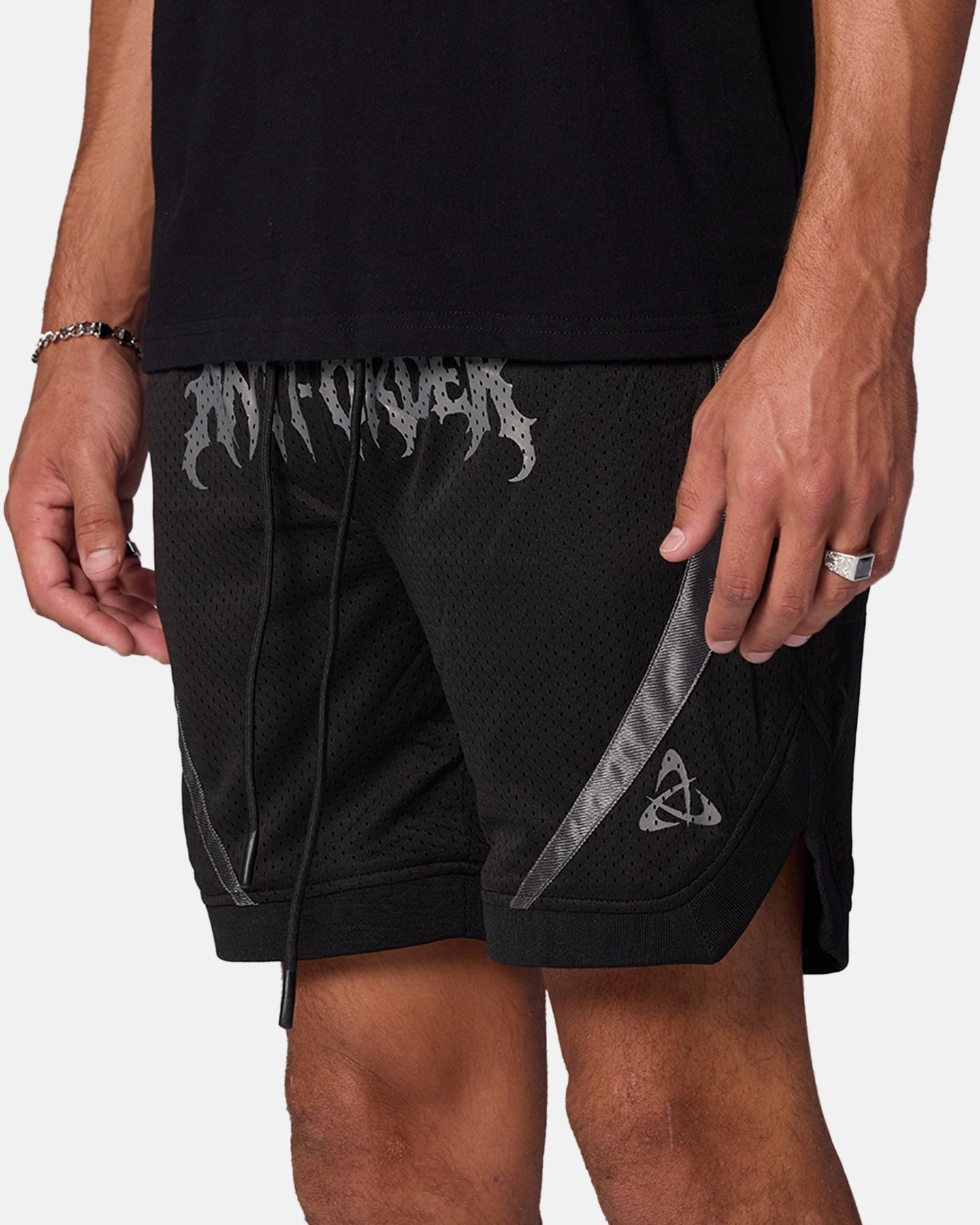 The Anti Order Sparta Mesh Basketball Shorts Black/Grey Light Stretch