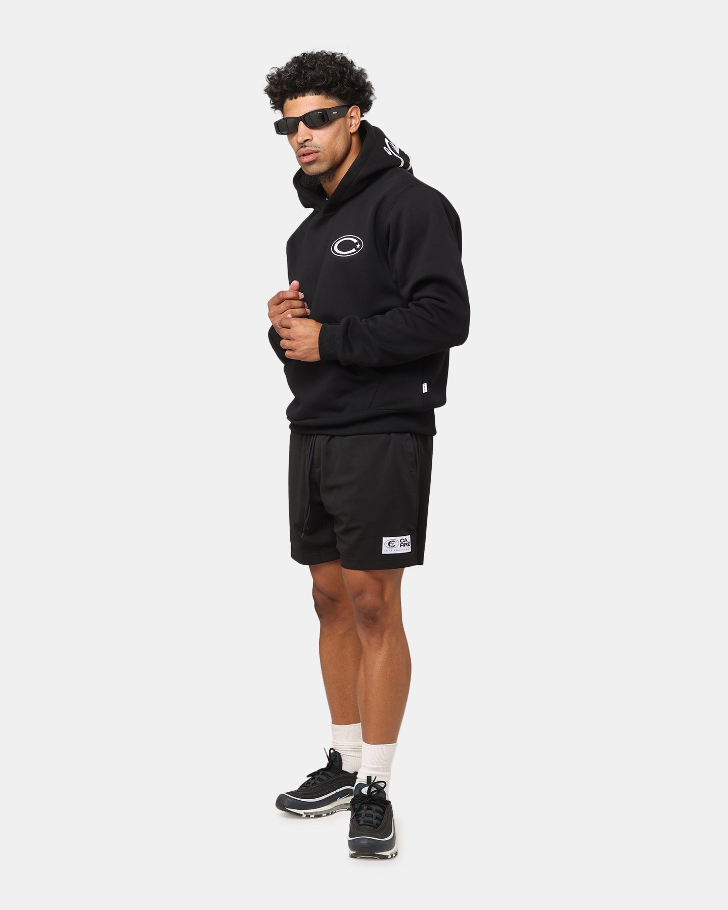 Carre International Basketball Shorts Black Anti-bacterial Easy Movement
