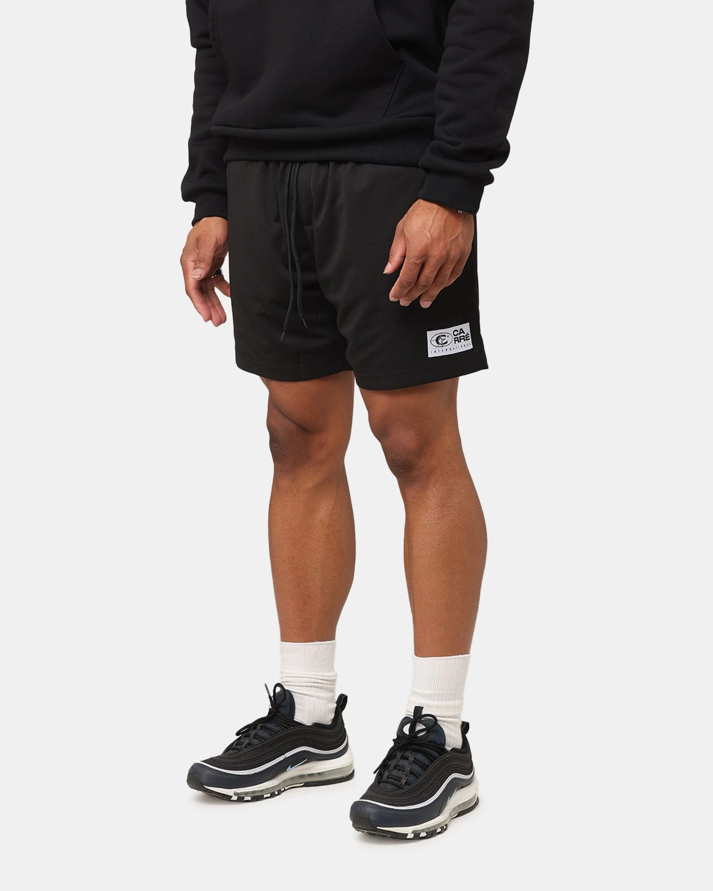 Carre International Basketball Shorts Black Durable Waistband