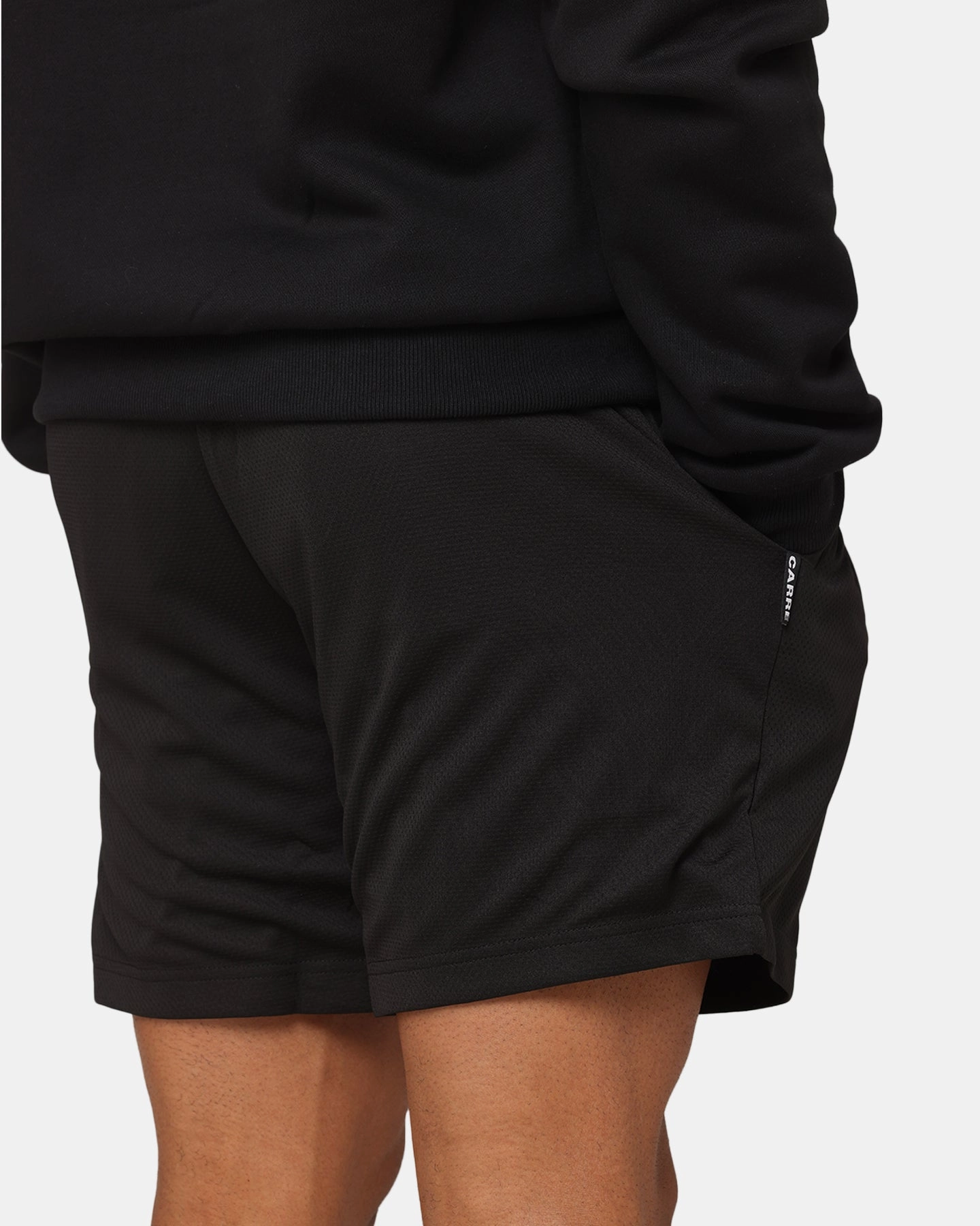 Carre International Basketball Shorts Black Fast Absorption Textile fade resistant color