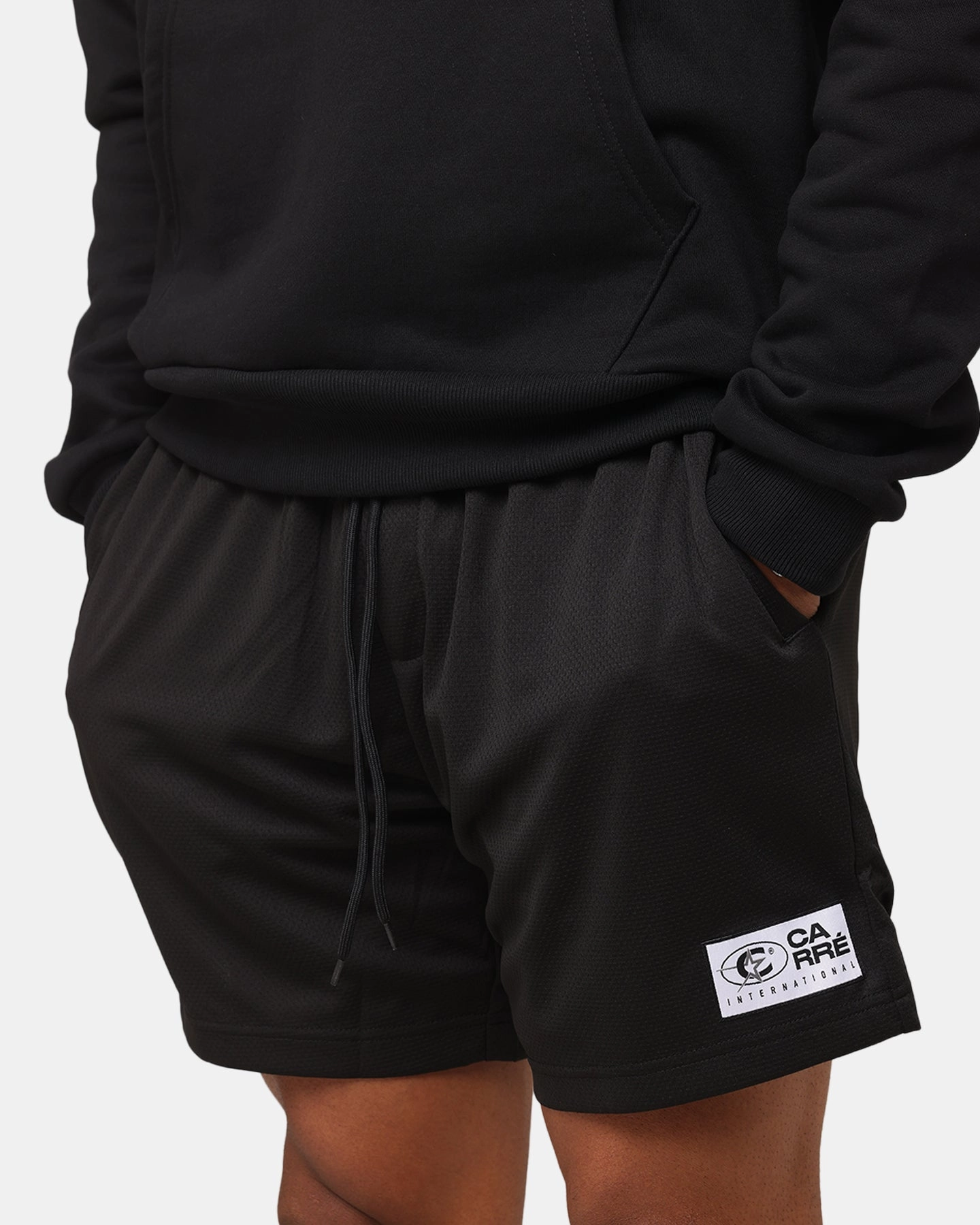 Non Binding Waistline Carre International Basketball Shorts Black