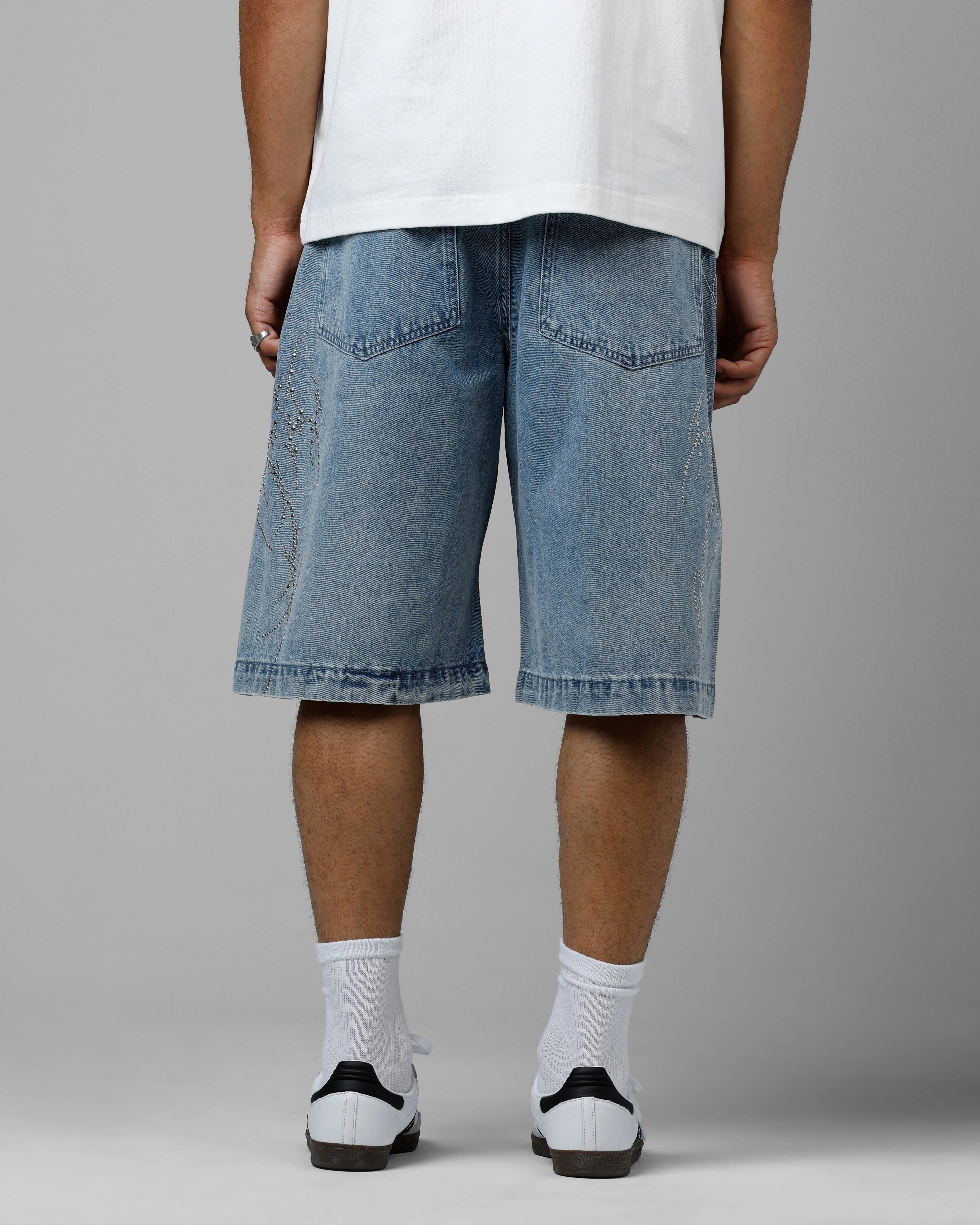Clean Aesthetic entertainment industry Loiter Goth Clique Jorts Blue Denim