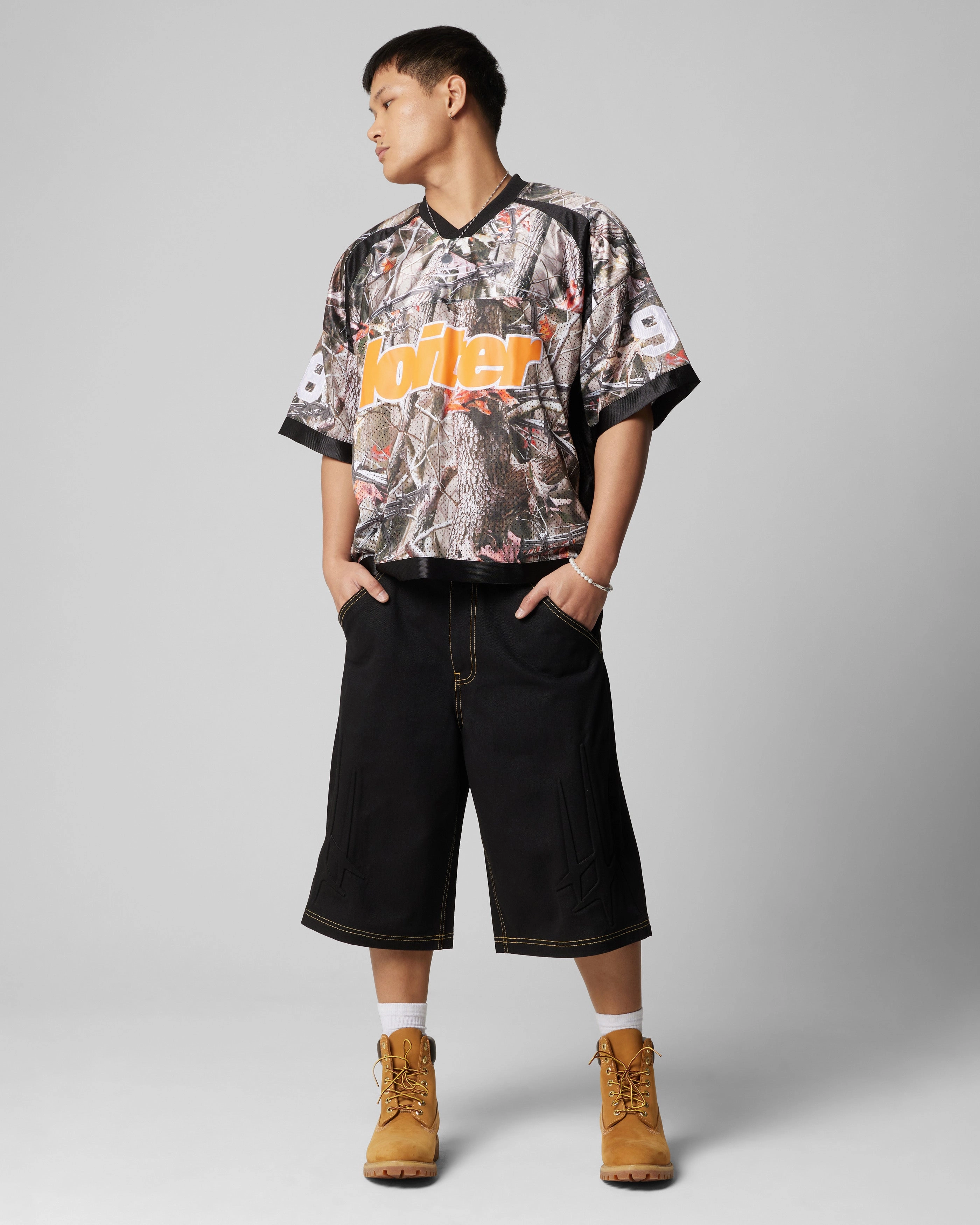 odor - absorbing gym kit Loiter Star Child Jorts Black