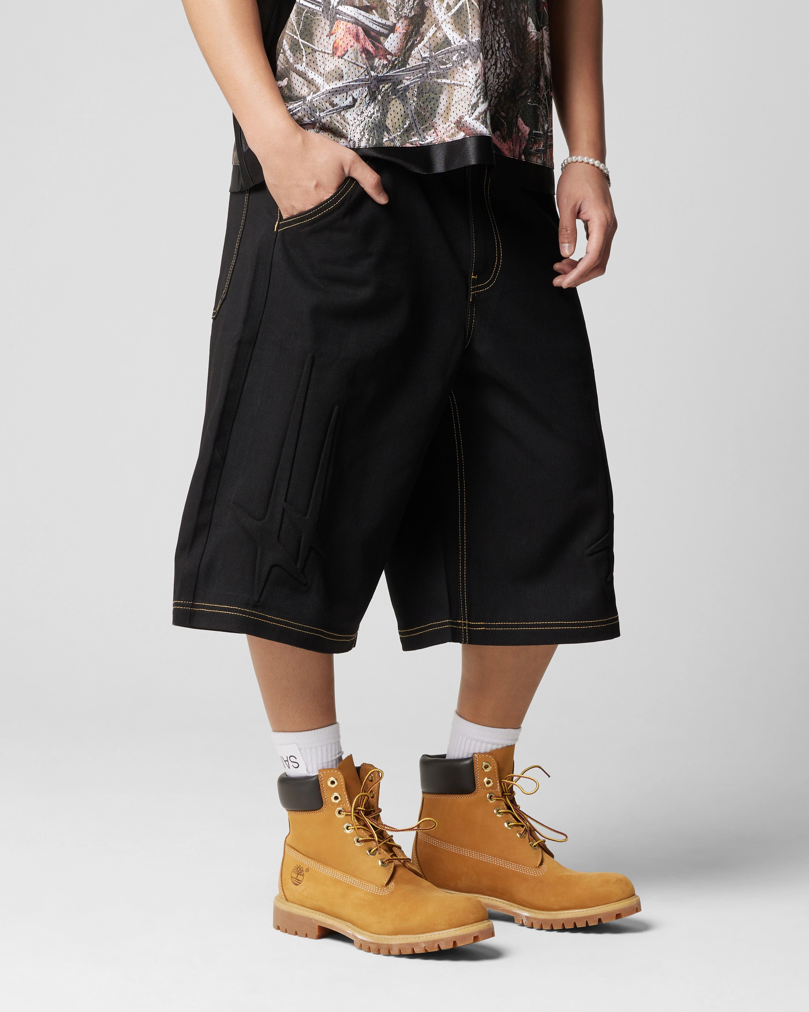 Loiter Star Child Jorts Black Snowboarding Gear