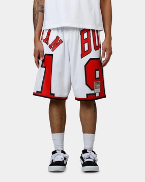 camping clothing Contemporary Cut Mitchell & Ness Chicago Bulls Dennis Rodman Maxxed Out Shorts White/Red