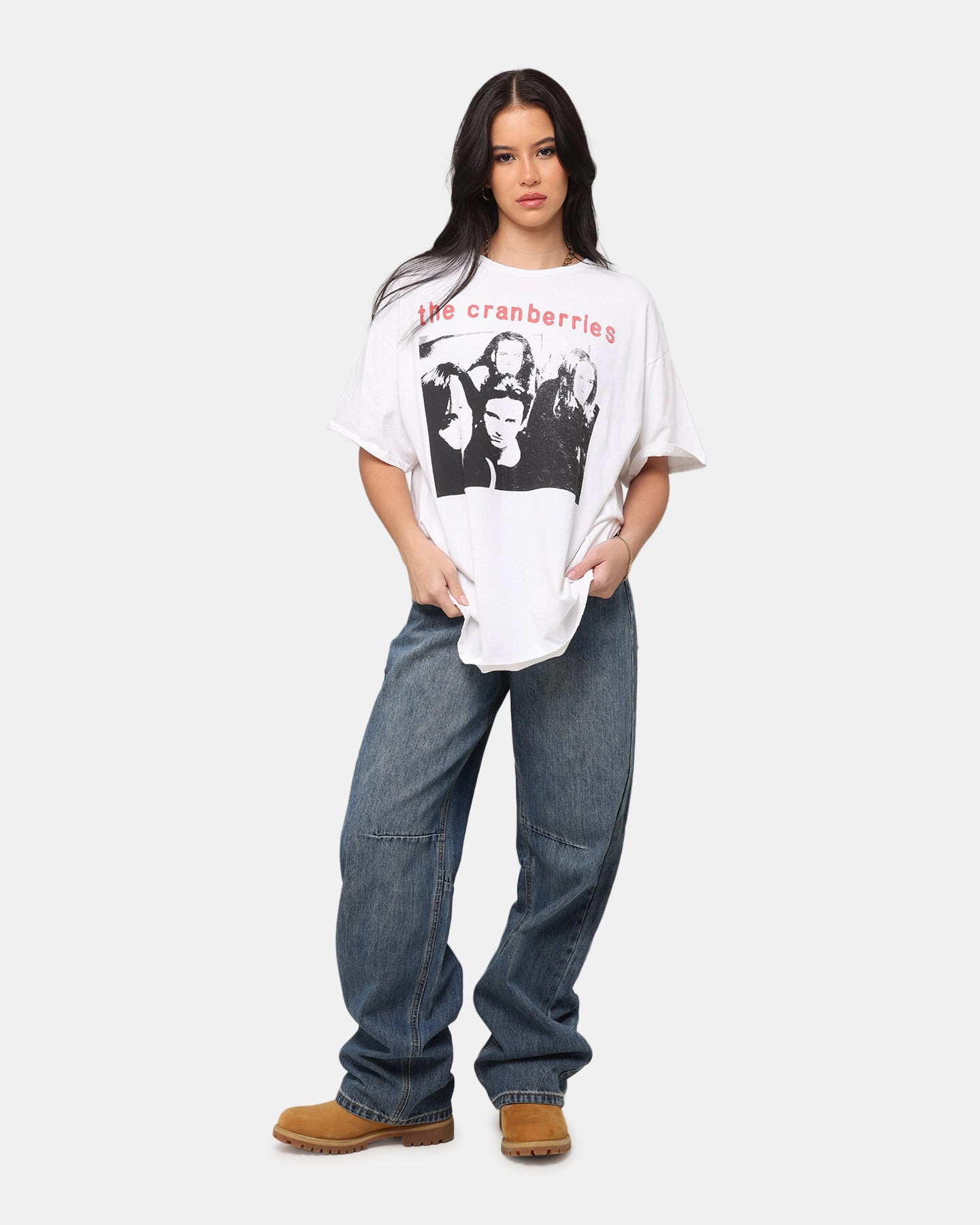 Sporty and Stylish Classic Comfort Style The Cranberries Band Vintage T-Shirt White Vintage