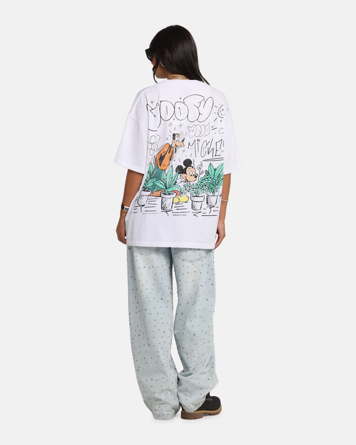 American Thrift Disney Best Friend's T-Shirt White Casual Wearable Plus size confidence