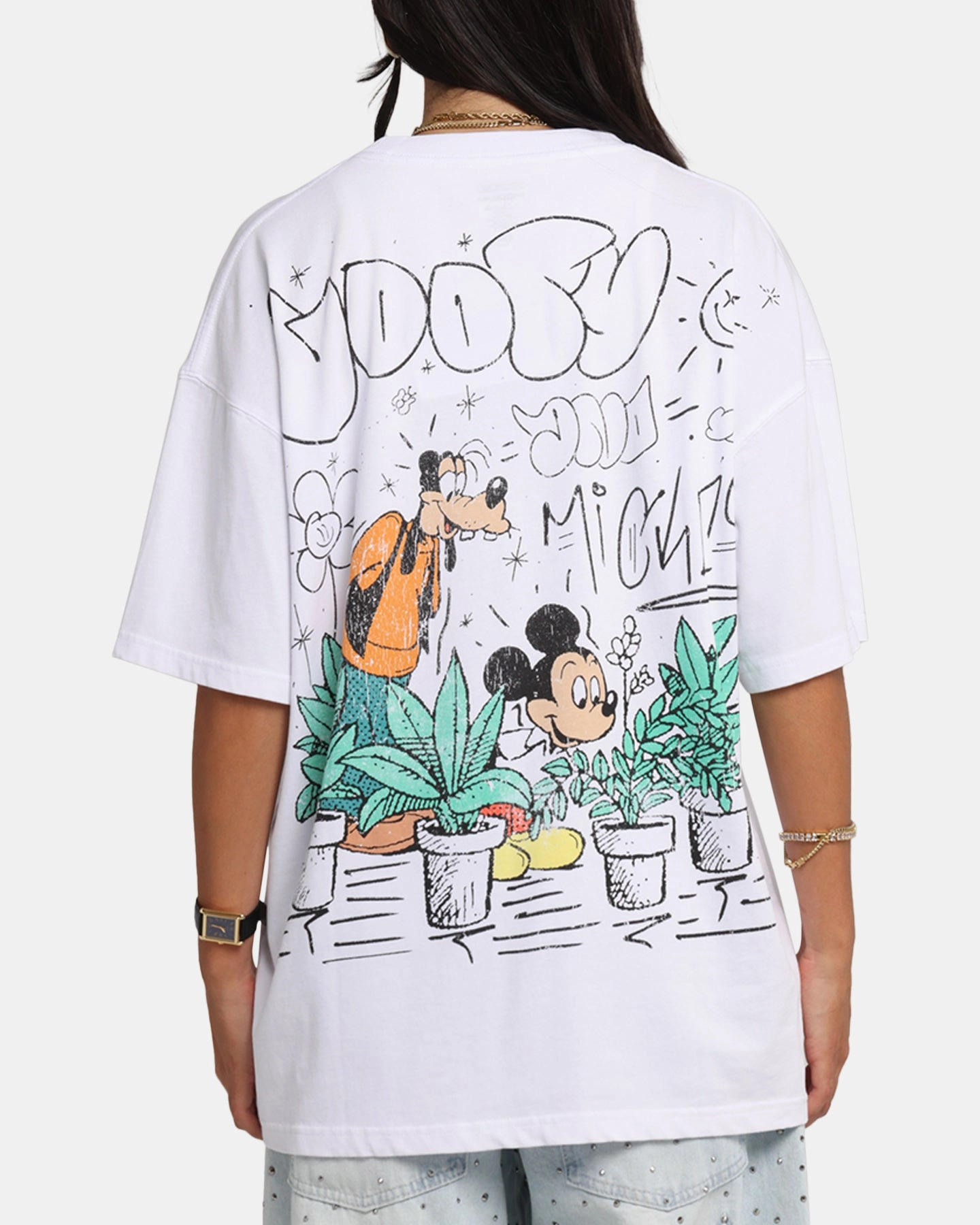 American Thrift Disney Best Friend's T-Shirt White TearResistant Fabric All-day style