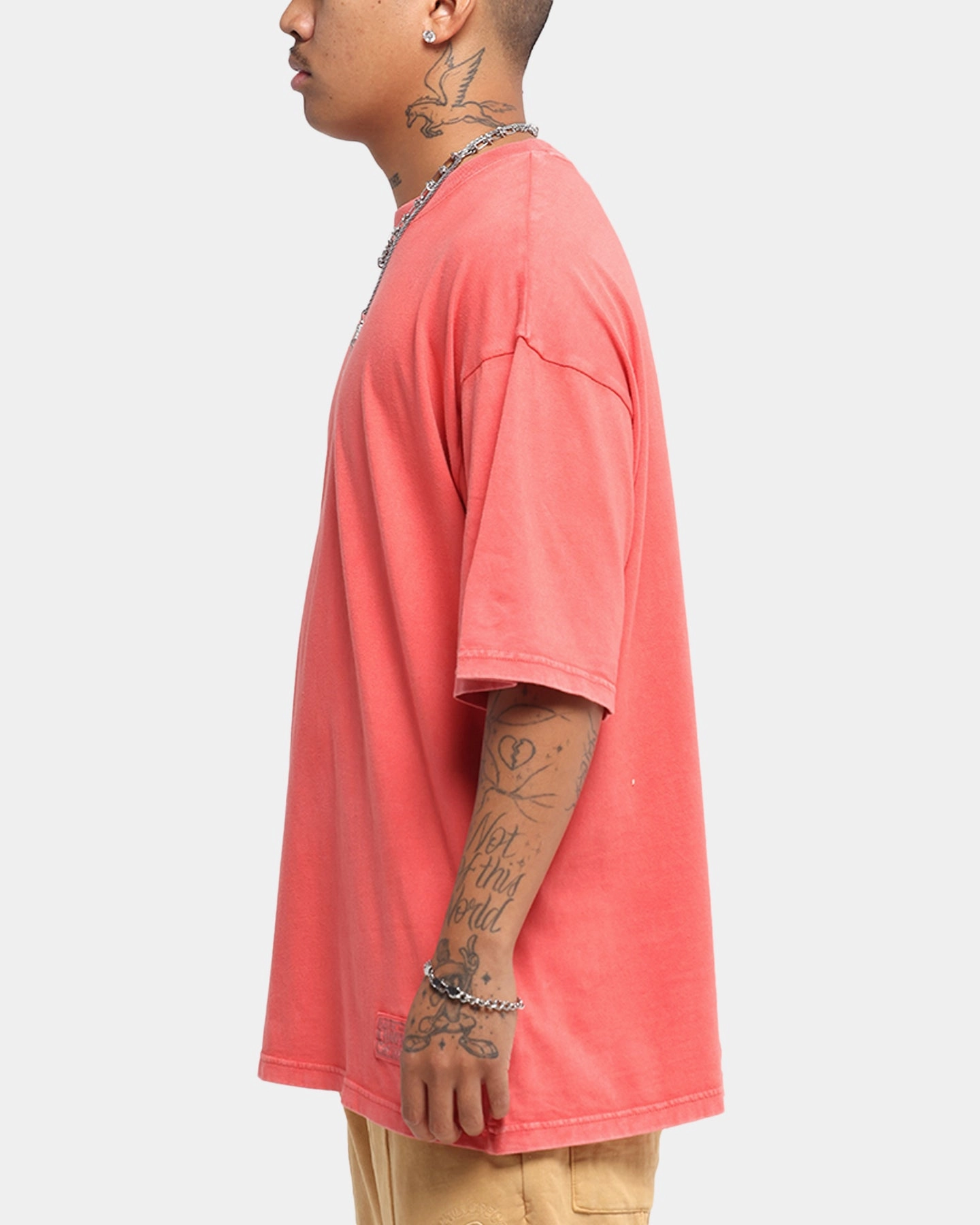 Champion Jersey TC Riggins T-Shirt Red Comfy Fit Vintage Wash Effect