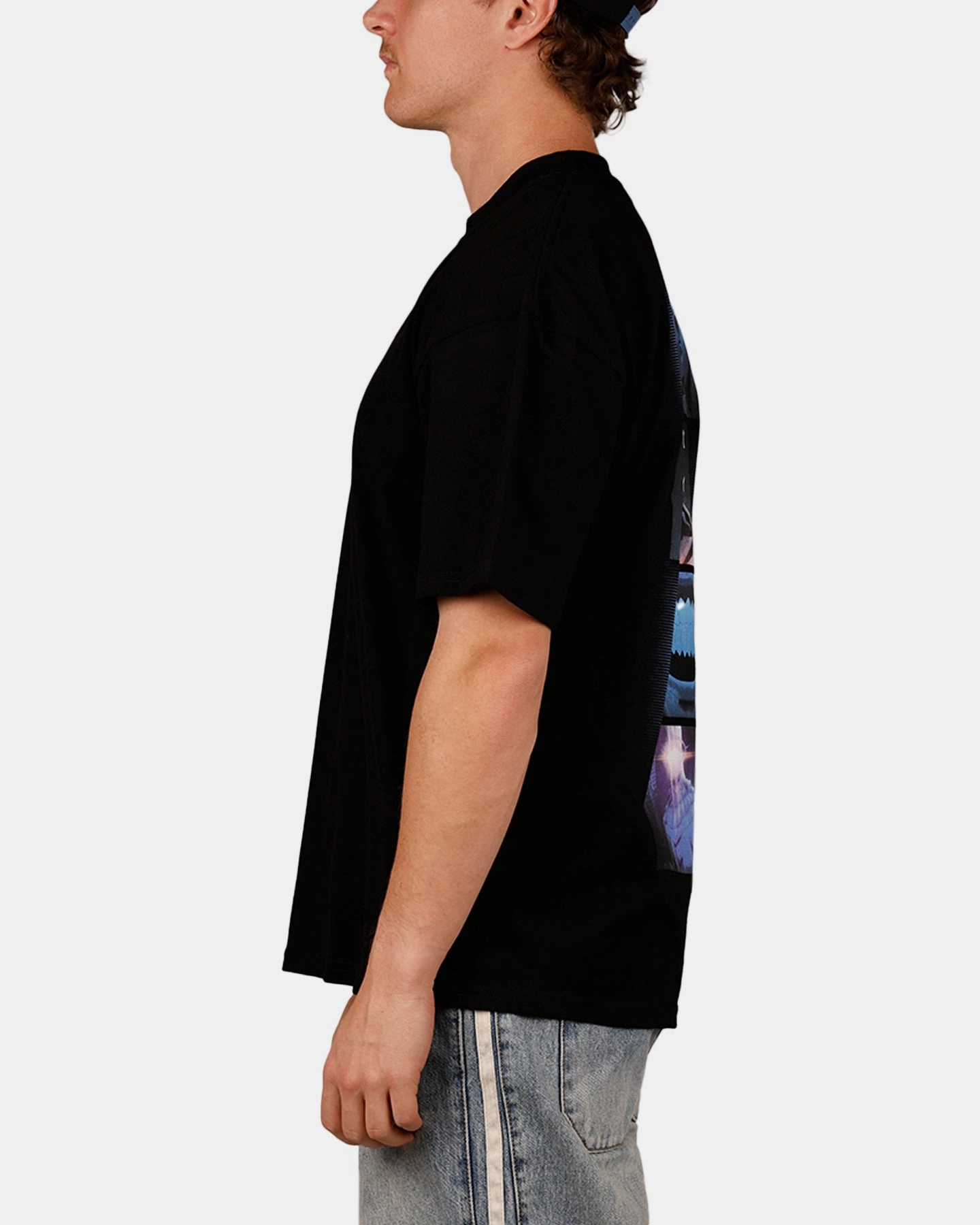Goat Crew X Solo Leveling Statue Of God Vintage T-Shirt Black Soft Cotton Feel Outdoor Light