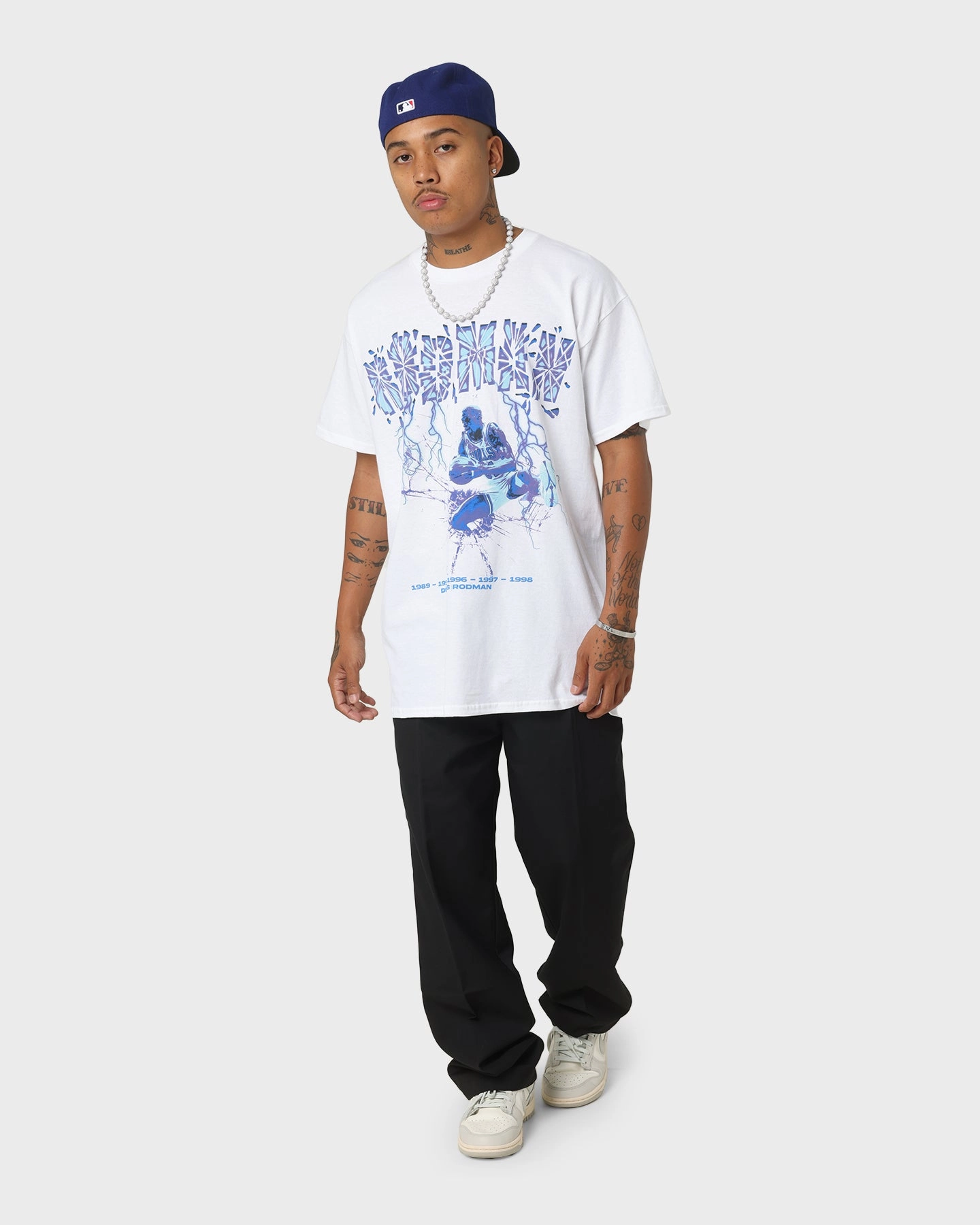 UV Protective Coating Airflow Ventilation Rodman Brand Broken Glass T-Shirt White
