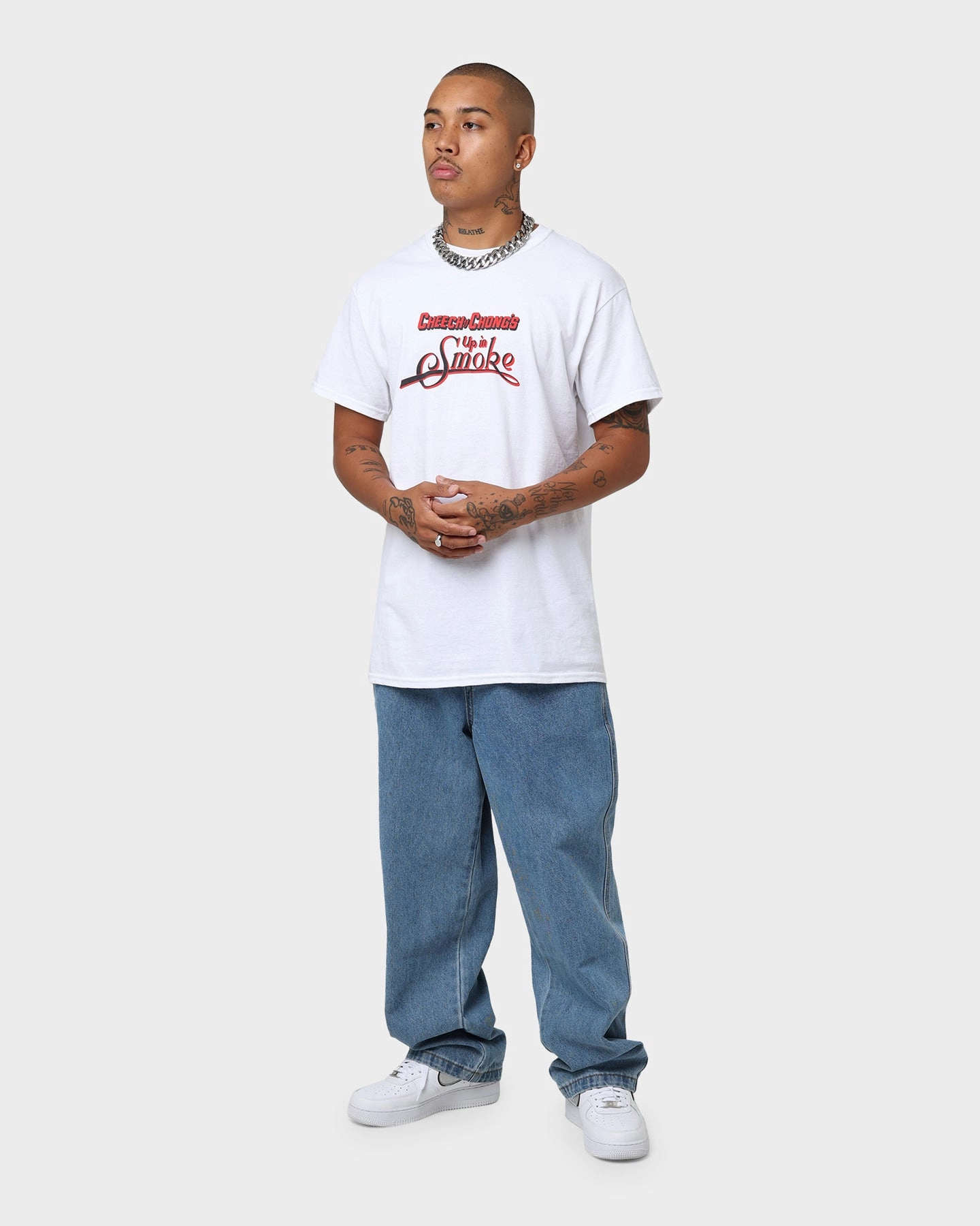 American Thrift X 420 Up In Smoke T-Shirt White Street Fashion