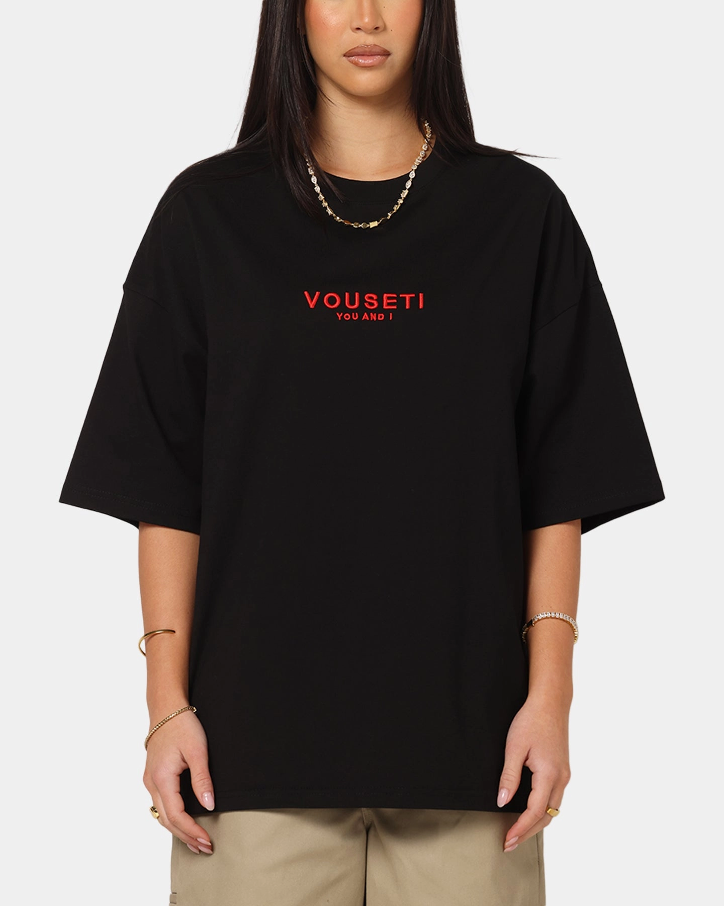Regular Fit Cozy Essentials Vouseti Vouseti OG T-Shirt Black