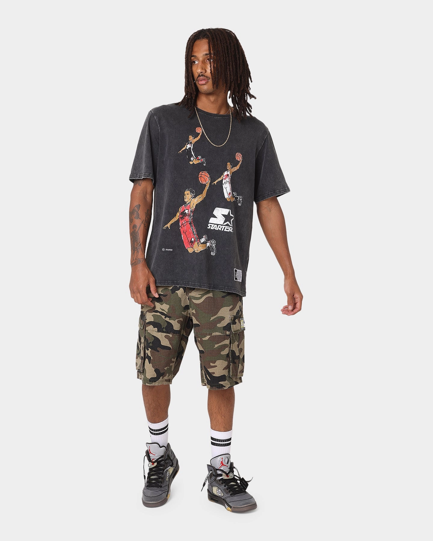 Waterproof Feature Starter Rugged Terrain Cargo Shorts Camo Print